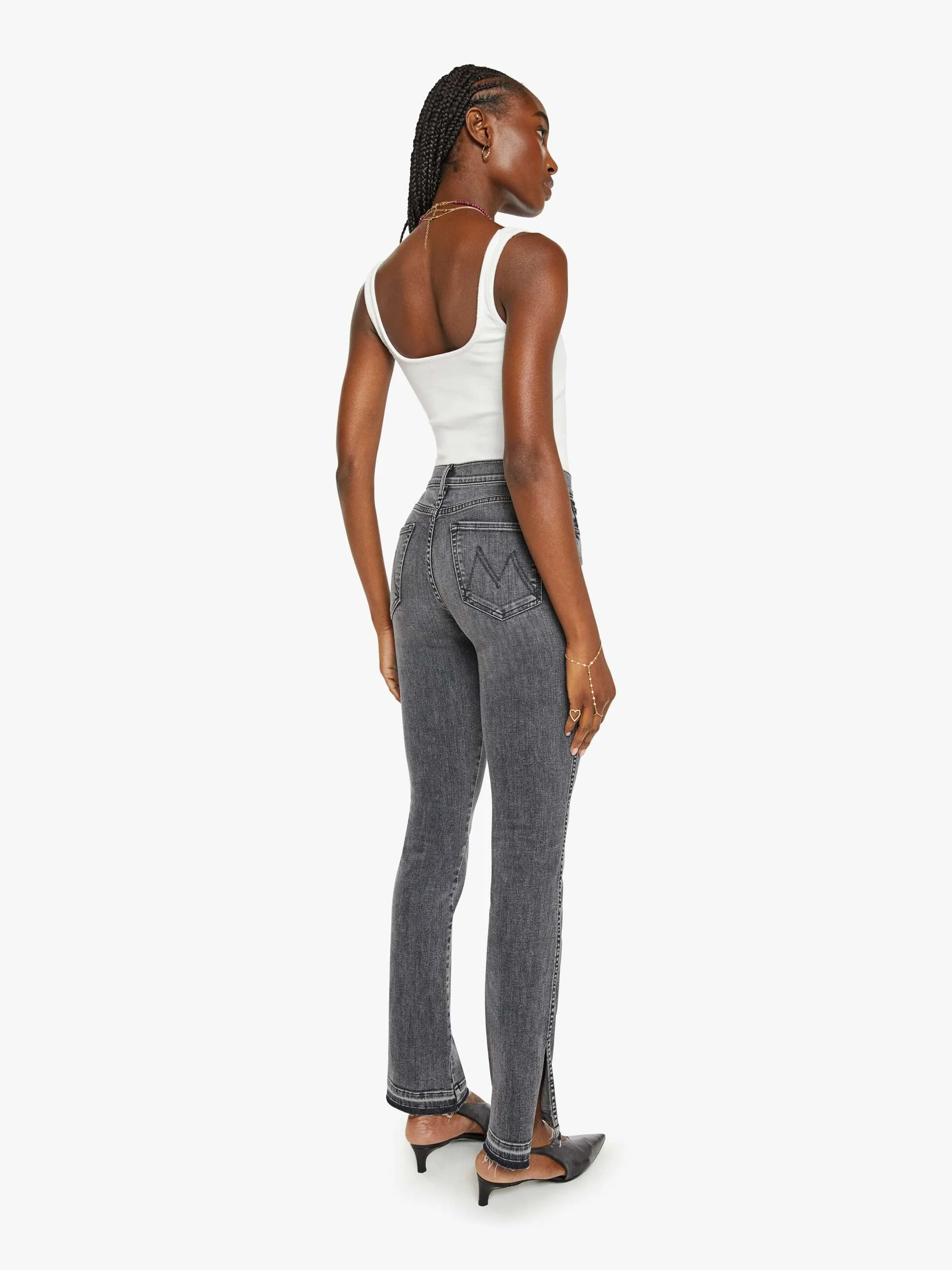 High Waisted Rascal Slice Undone Hem - Friday The 13th sold by MOTHER product image thumbnail 4