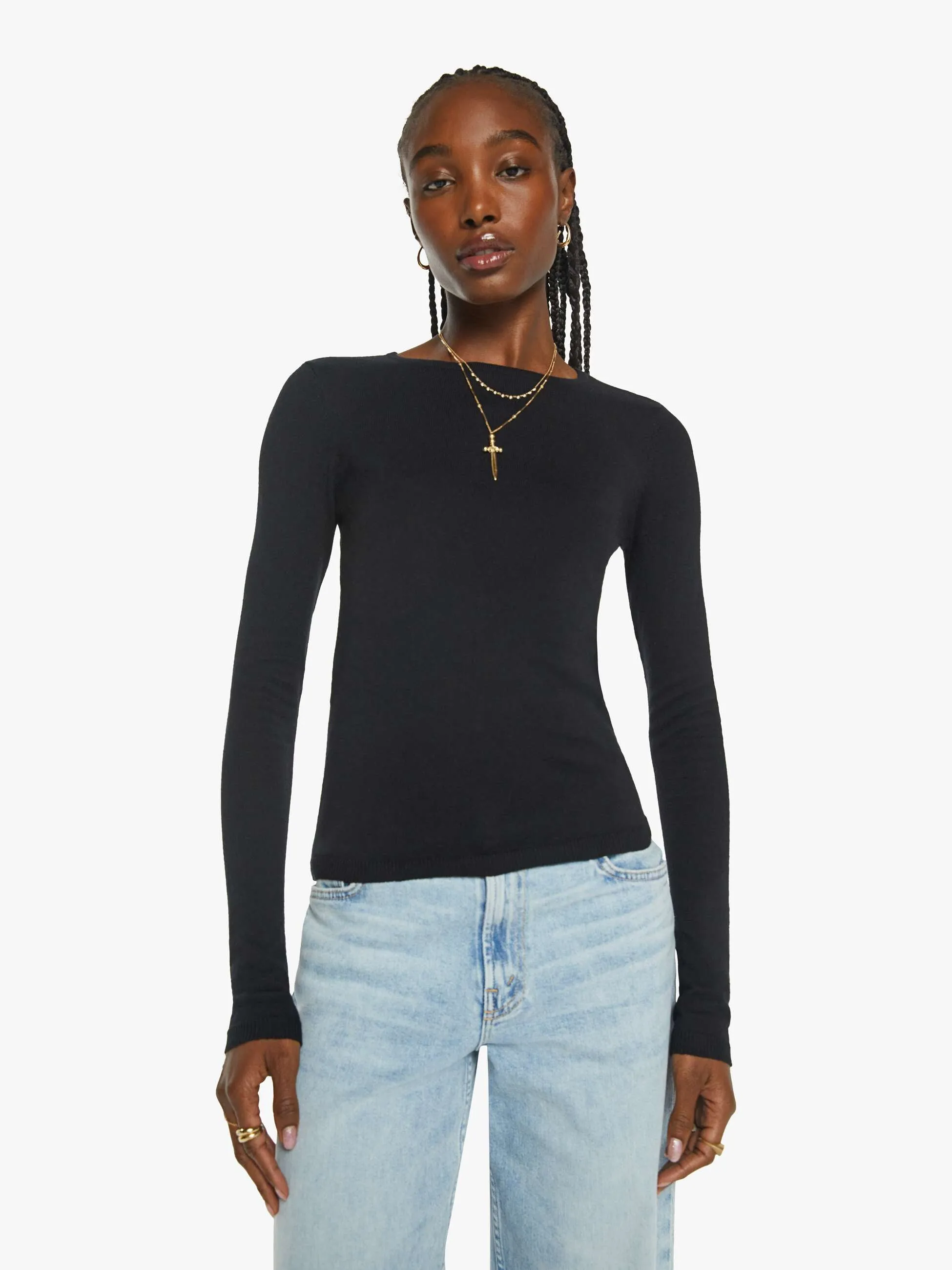 XiRENA Crew Sweater - Black sold by MOTHER