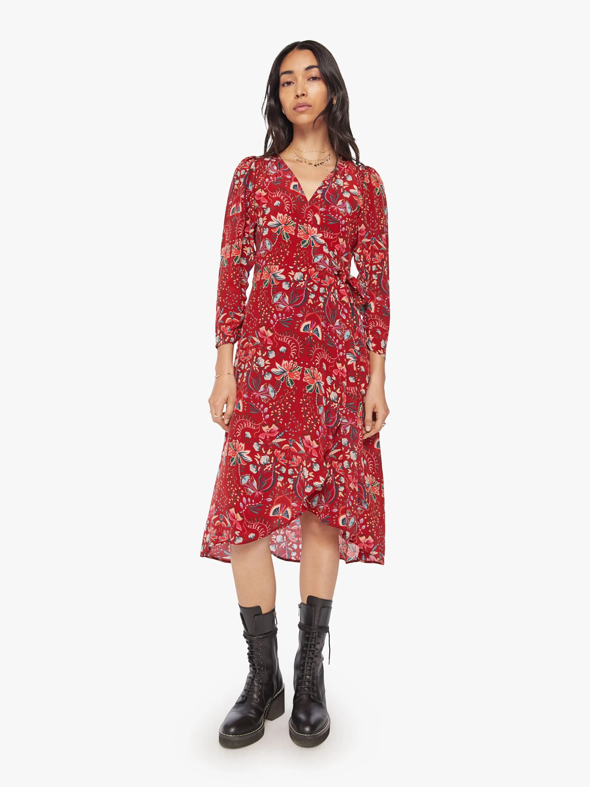 Maria Cher Denia Midi Dress - Palermo Red Berries sold by MOTHER product image thumbnail 2