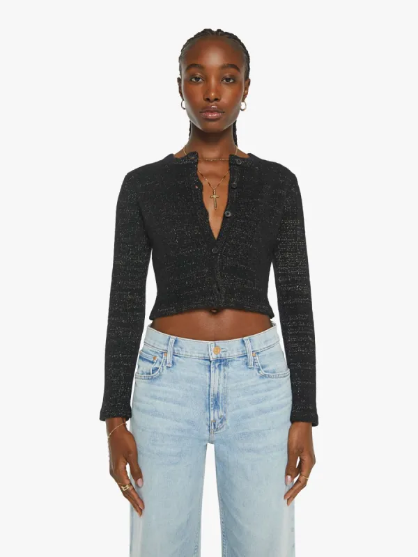 SPRWMN Shrunken Raglan Cardigan - Black Gold made by SPRWMN