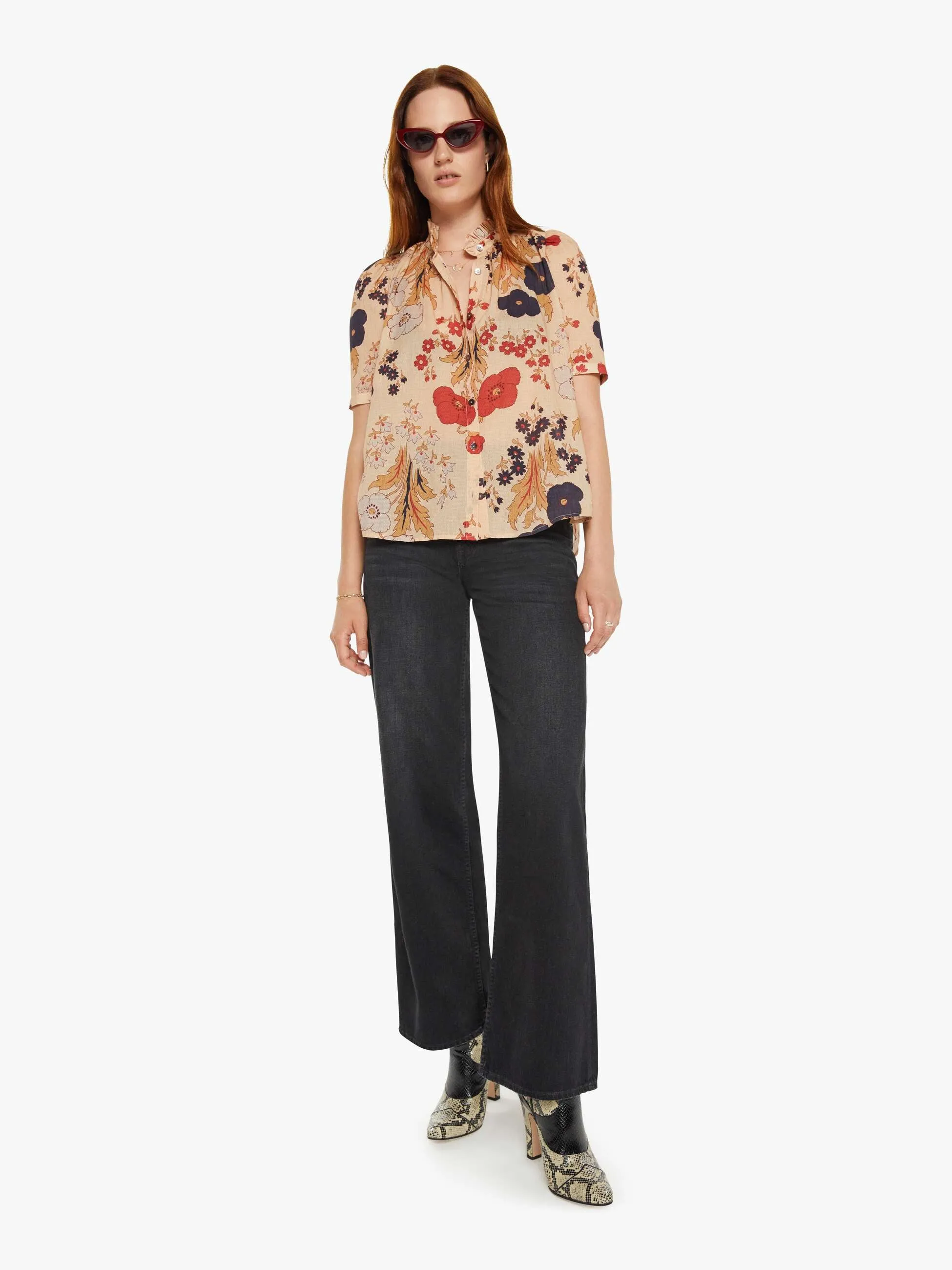 Alix of Bohemia Winnie Shirt - Vintage Poppy sold by MOTHER product image thumbnail 4