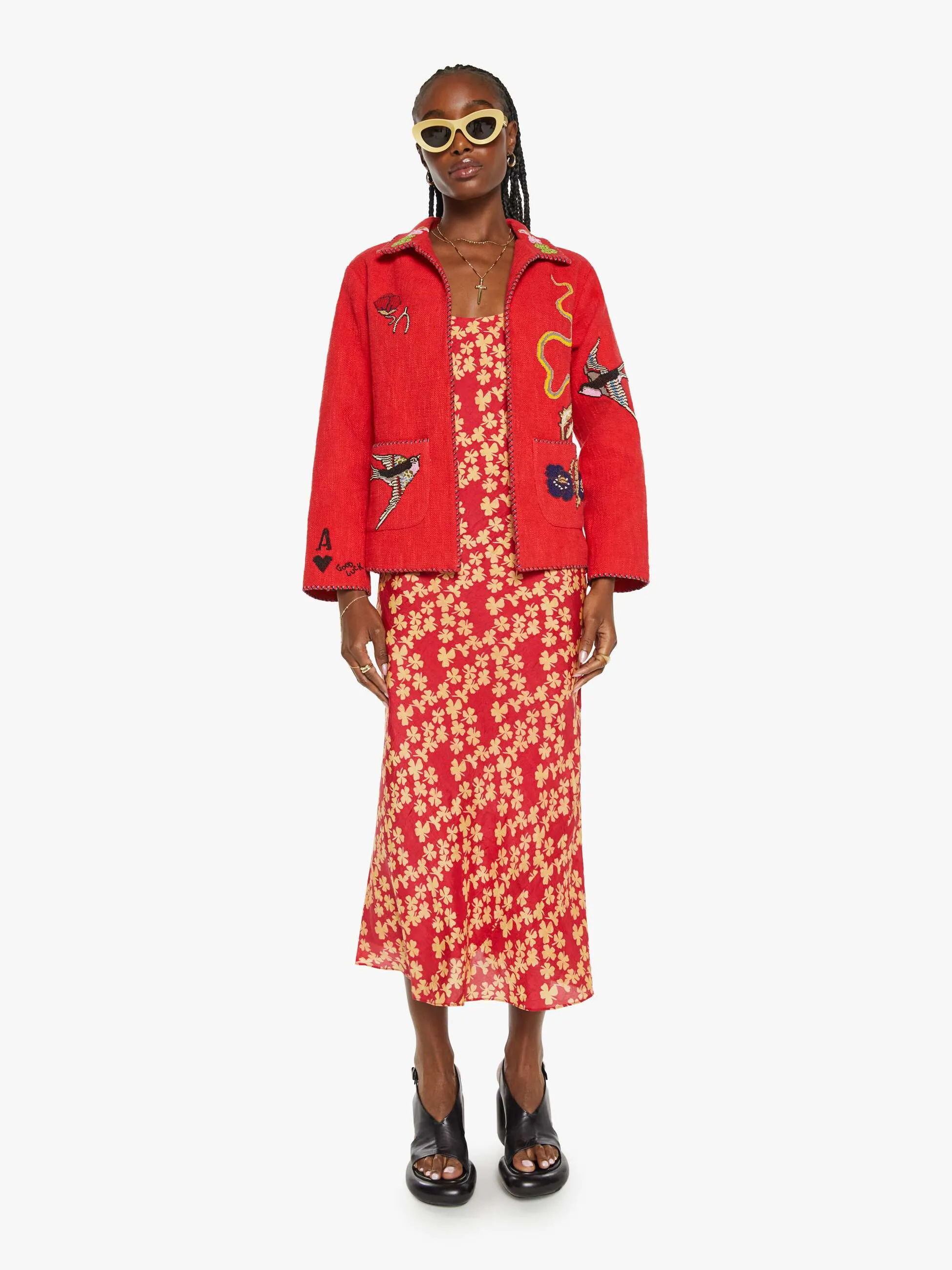 Alix of Bohemia Francis Jacket - Crimson Tattoo sold by MOTHER product image thumbnail 5