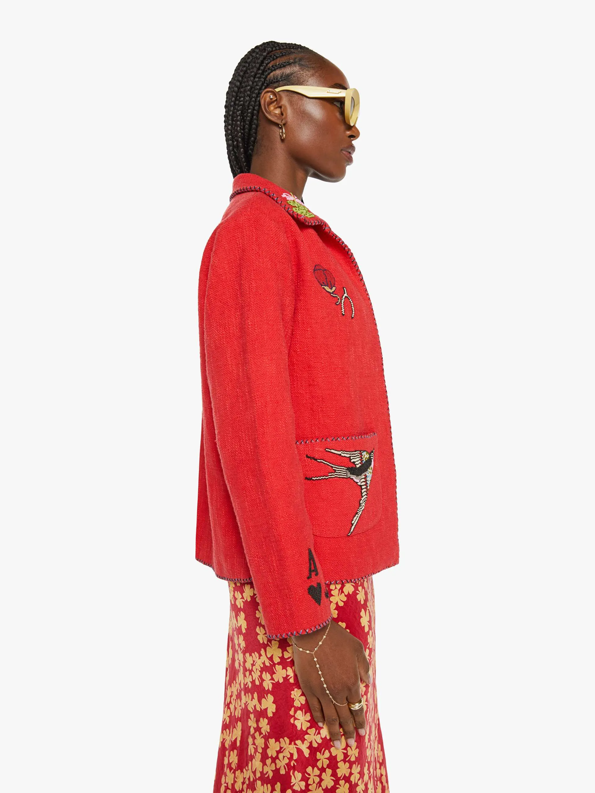 Alix of Bohemia Francis Jacket - Crimson Tattoo sold by MOTHER product image thumbnail 3