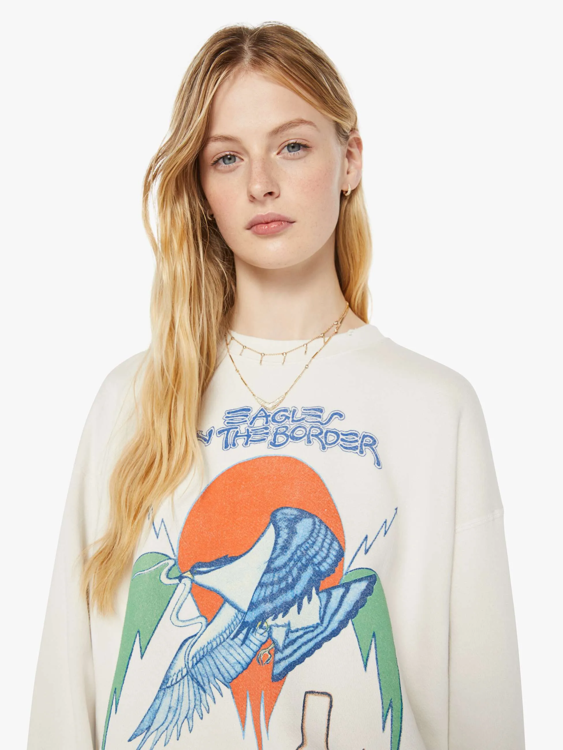 MadeWorn The Eagles Sweatshirt - Vintage White sold by MOTHER product image thumbnail 5