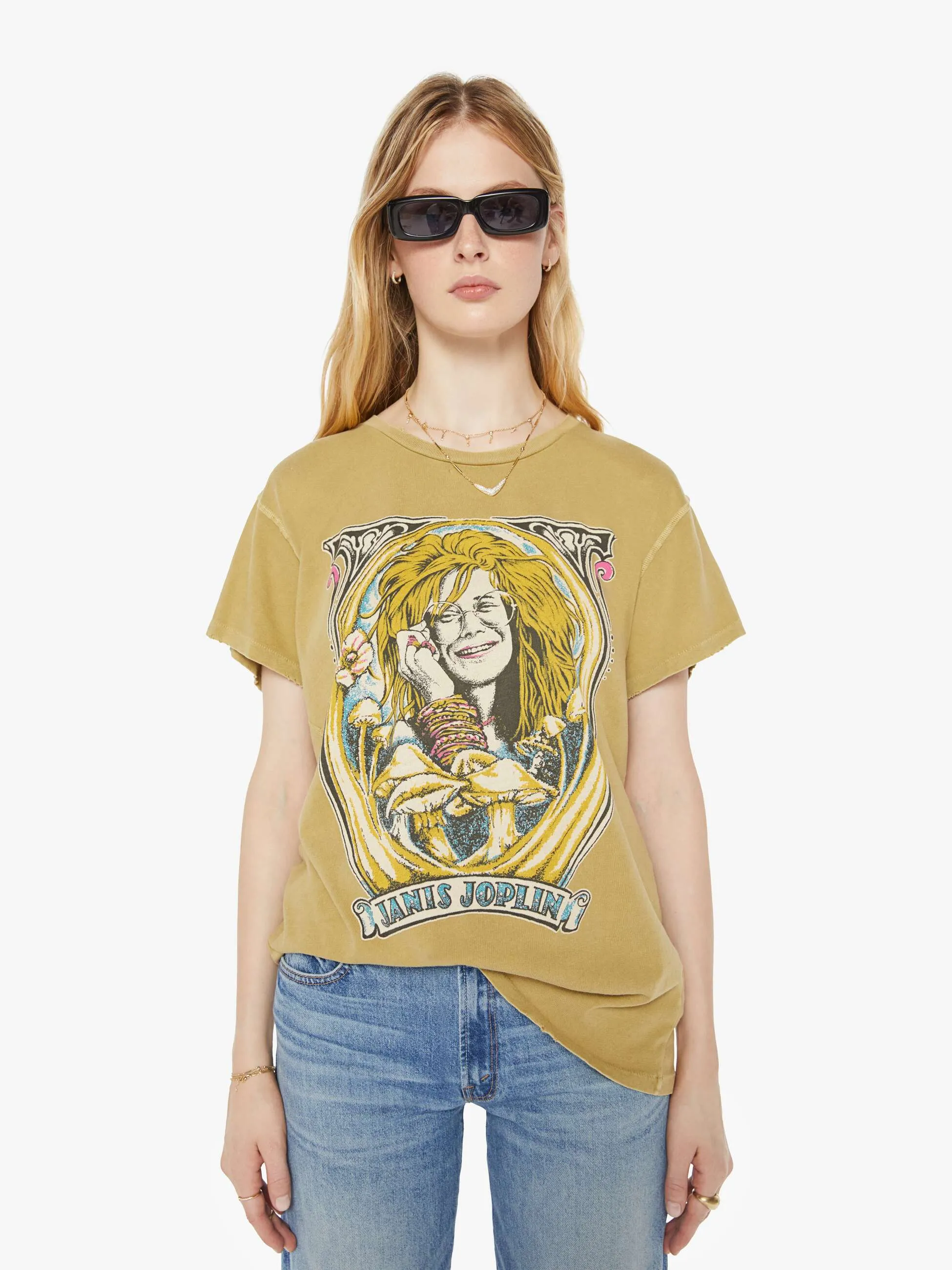 MadeWorn Janis Joplin Tee - Sand sold by MOTHER