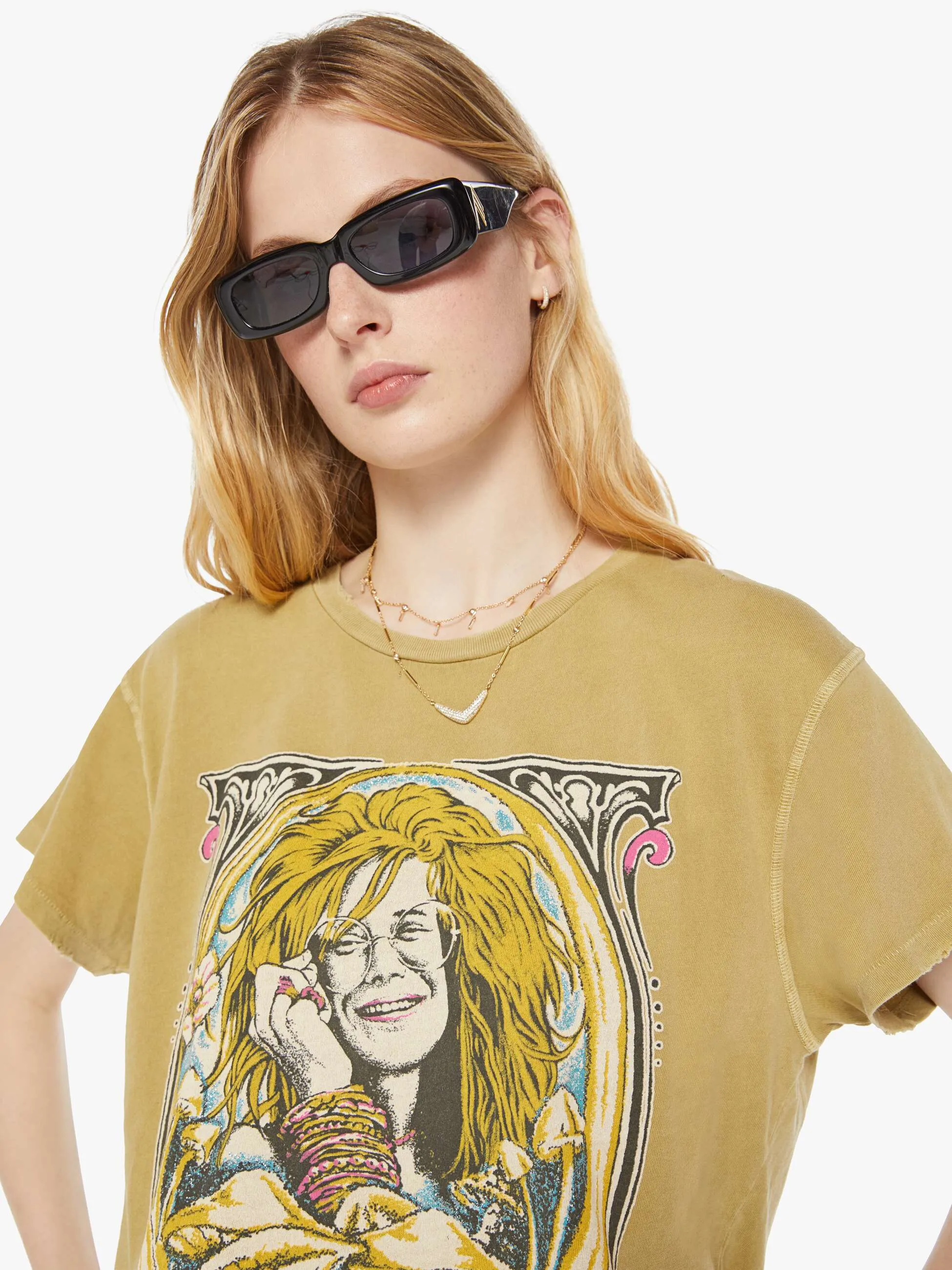 MadeWorn Janis Joplin Tee - Sand sold by MOTHER product image thumbnail 5