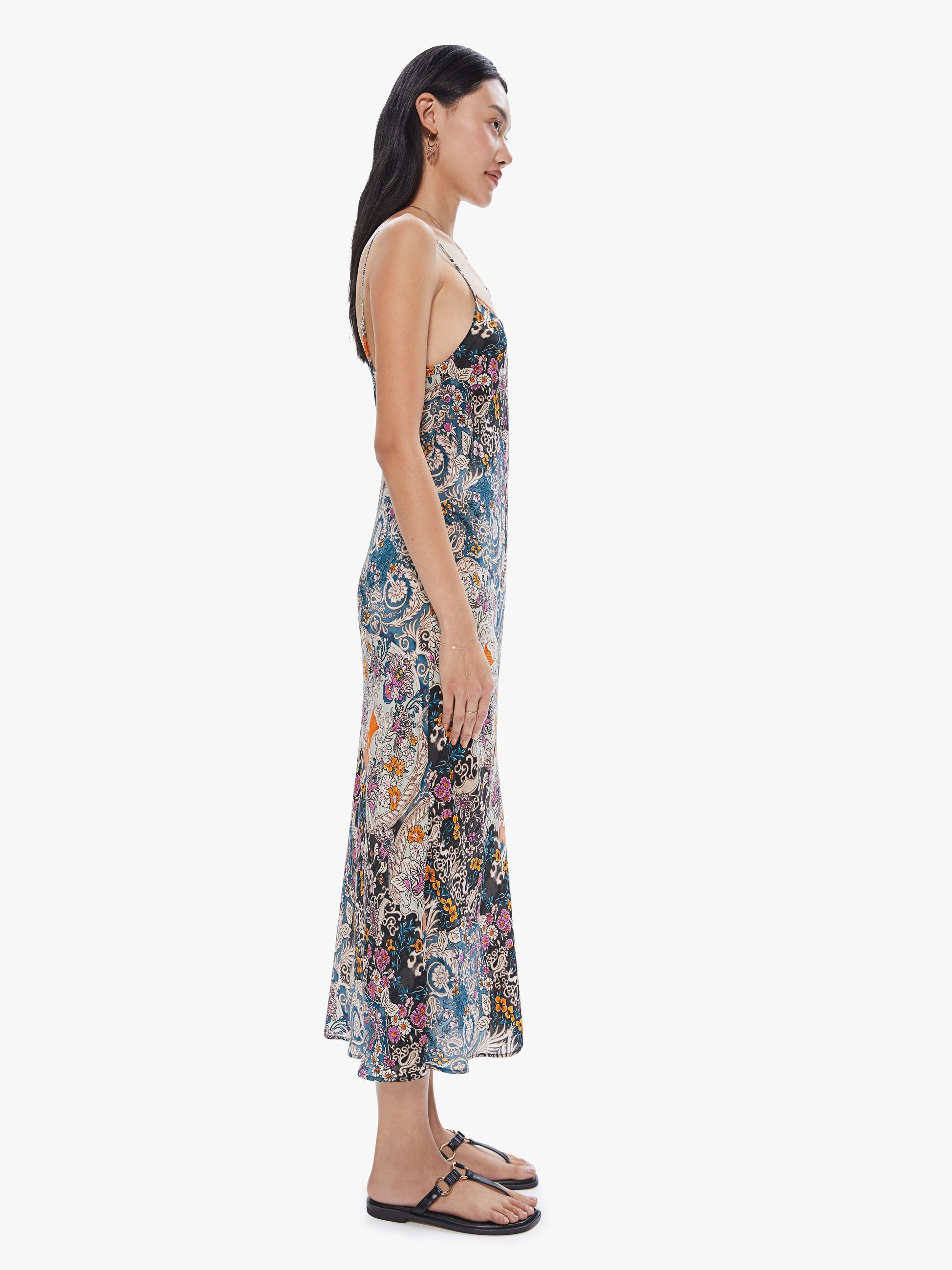 Maria Cher Isabel Slip Dress - Besalu Blue sold by MOTHER product image thumbnail 3