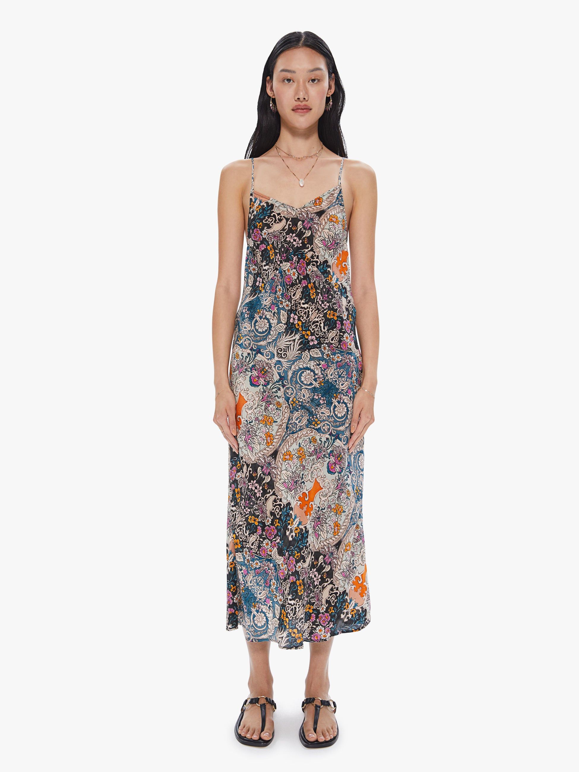 Maria Cher Isabel Slip Dress - Besalu Blue sold by MOTHER