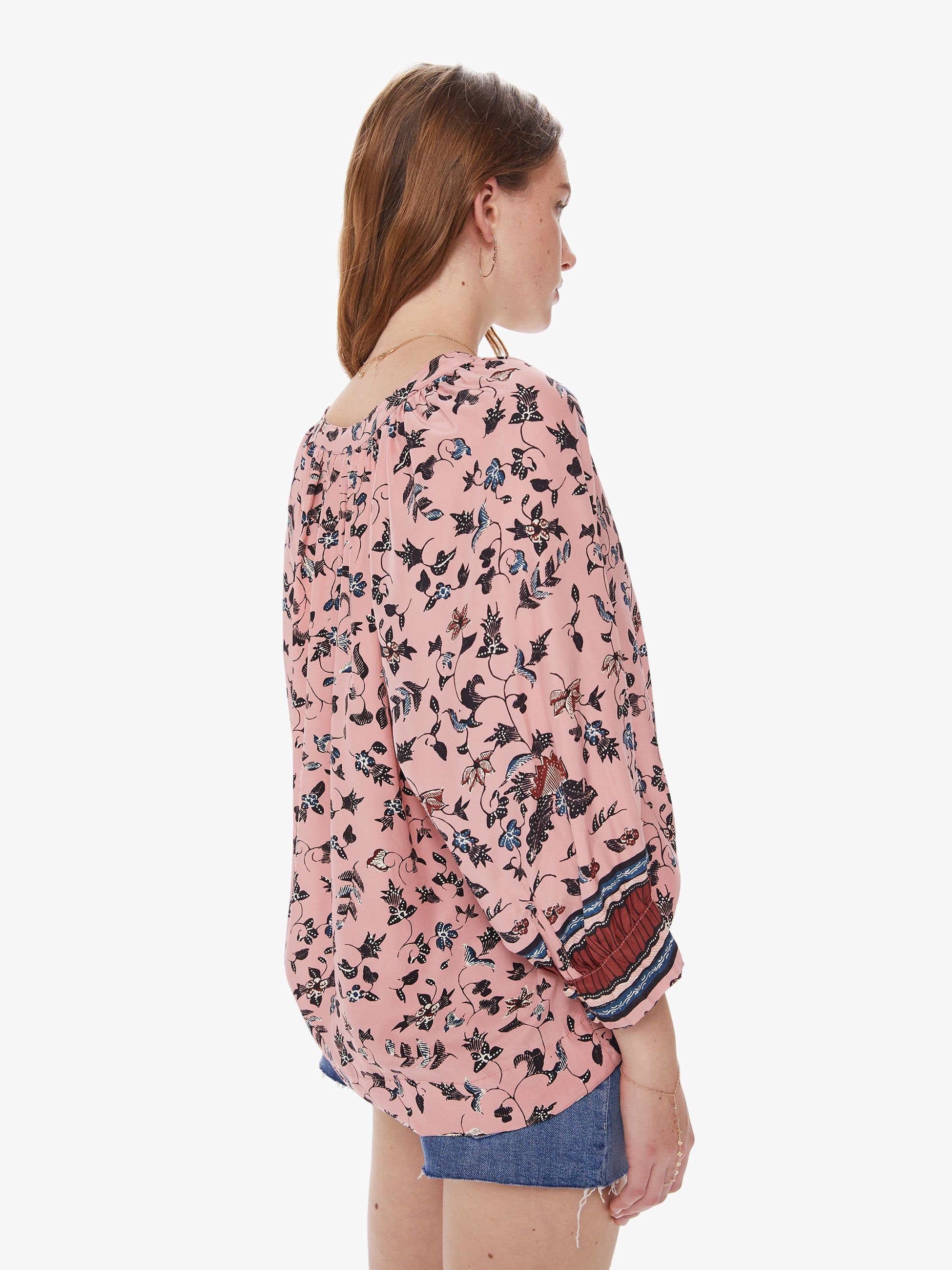 Natalie Martin Remy Top - Lotus Print Champagne sold by MOTHER product image thumbnail 5