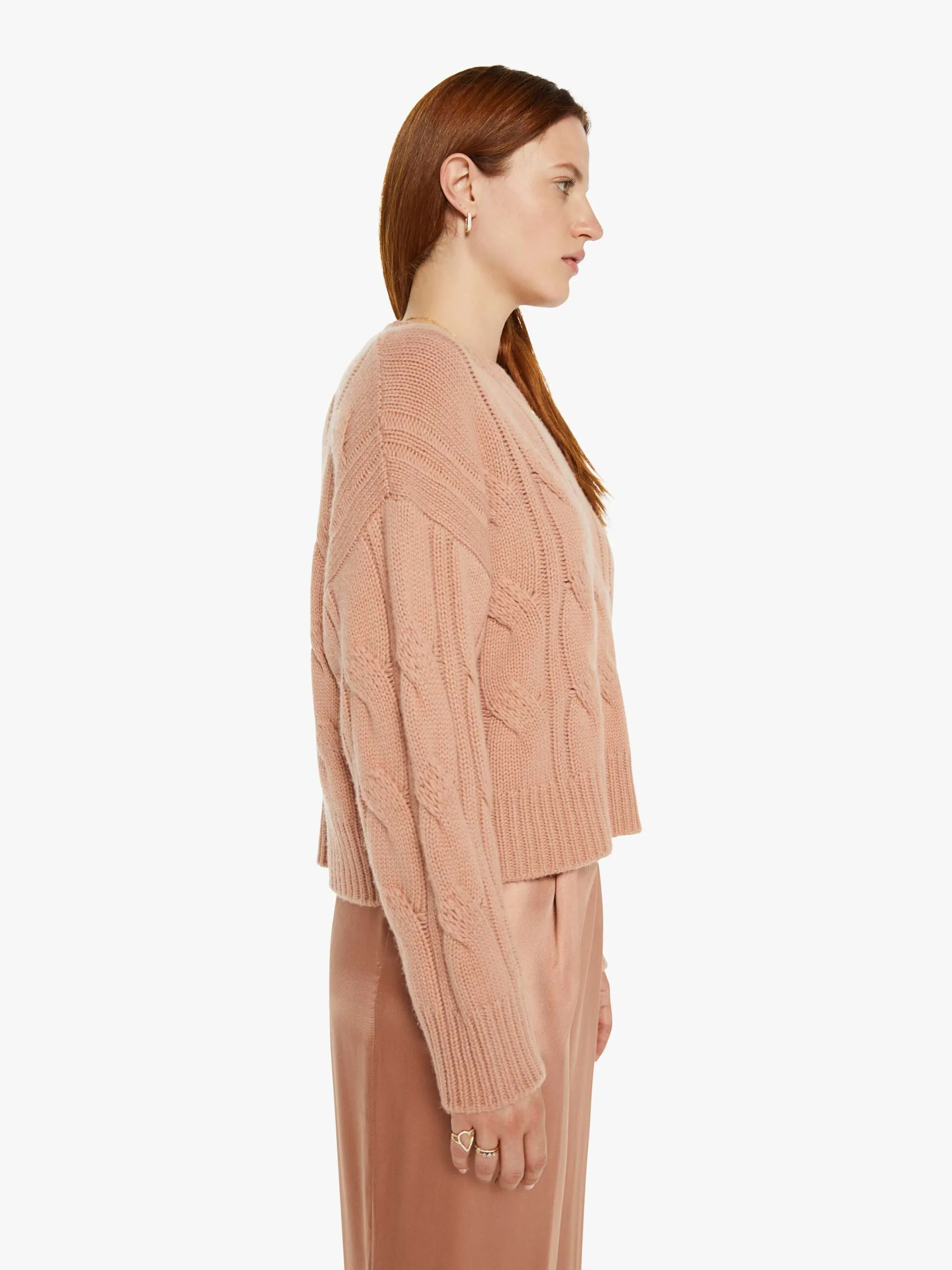 SABLYN Tristan Crewneck Pullover - Deep Apricot sold by MOTHER product image thumbnail 3