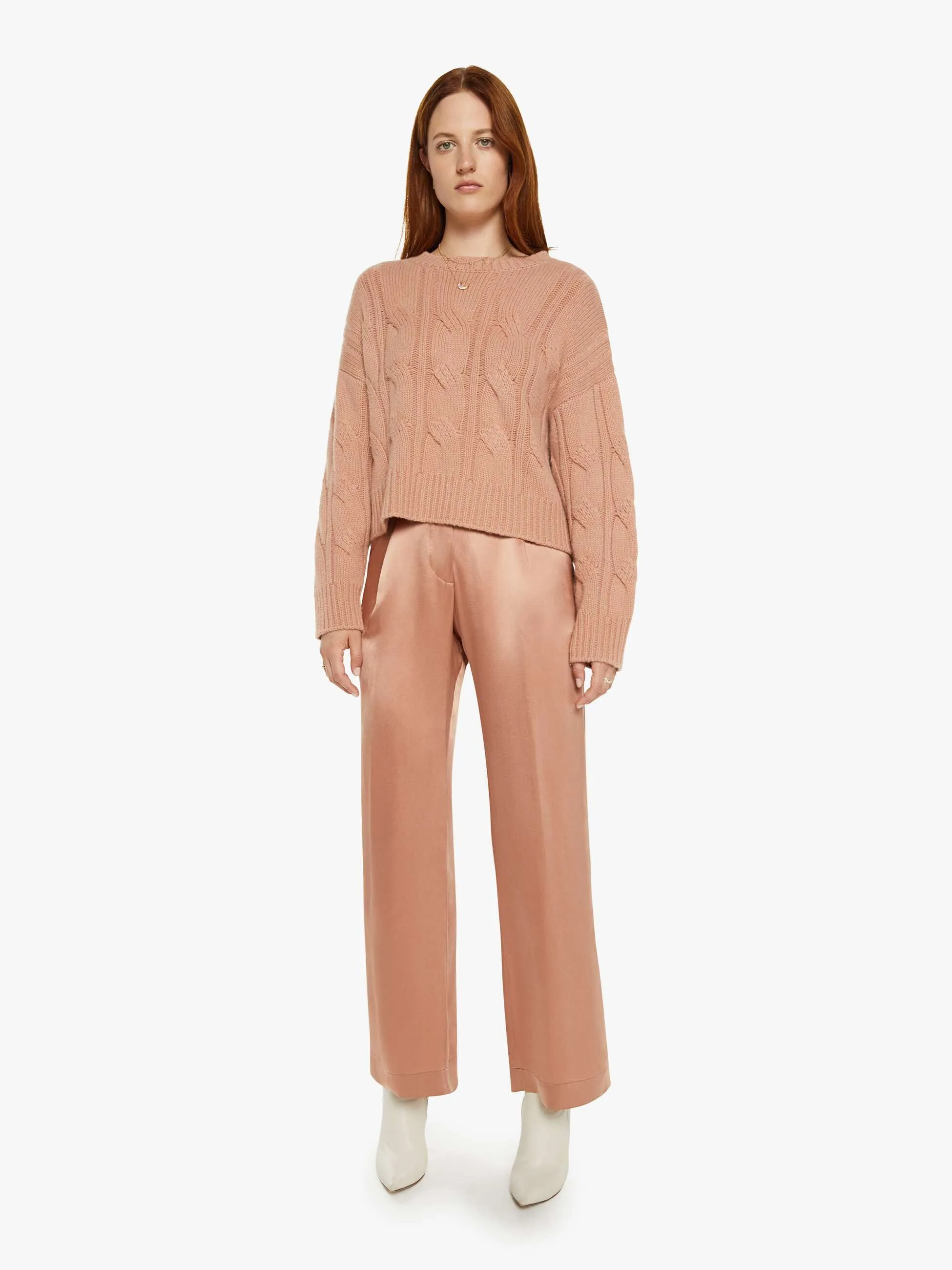 SABLYN Tristan Crewneck Pullover - Deep Apricot sold by MOTHER product image thumbnail 5