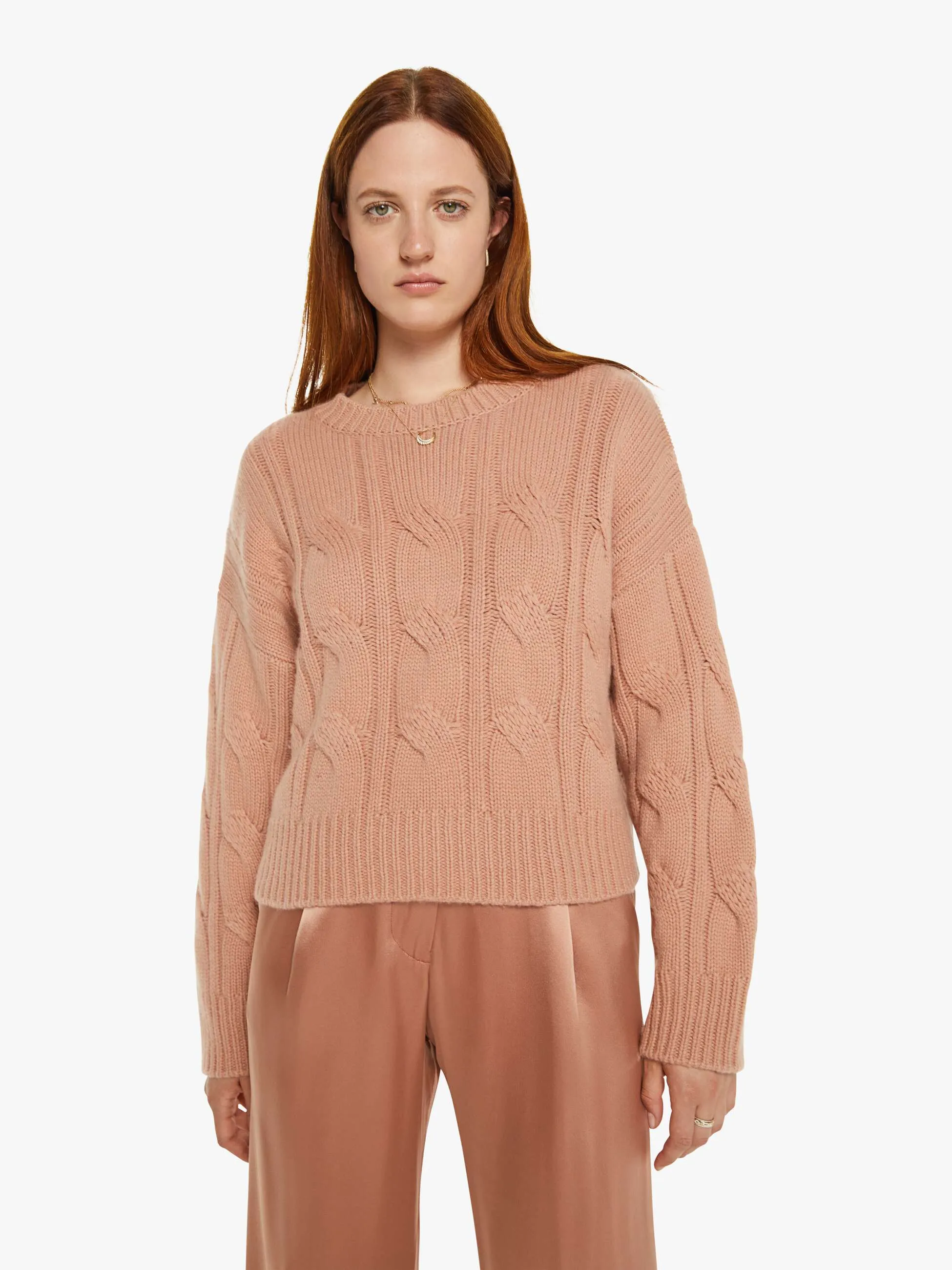 SABLYN Tristan Crewneck Pullover - Deep Apricot sold by MOTHER product image thumbnail 2