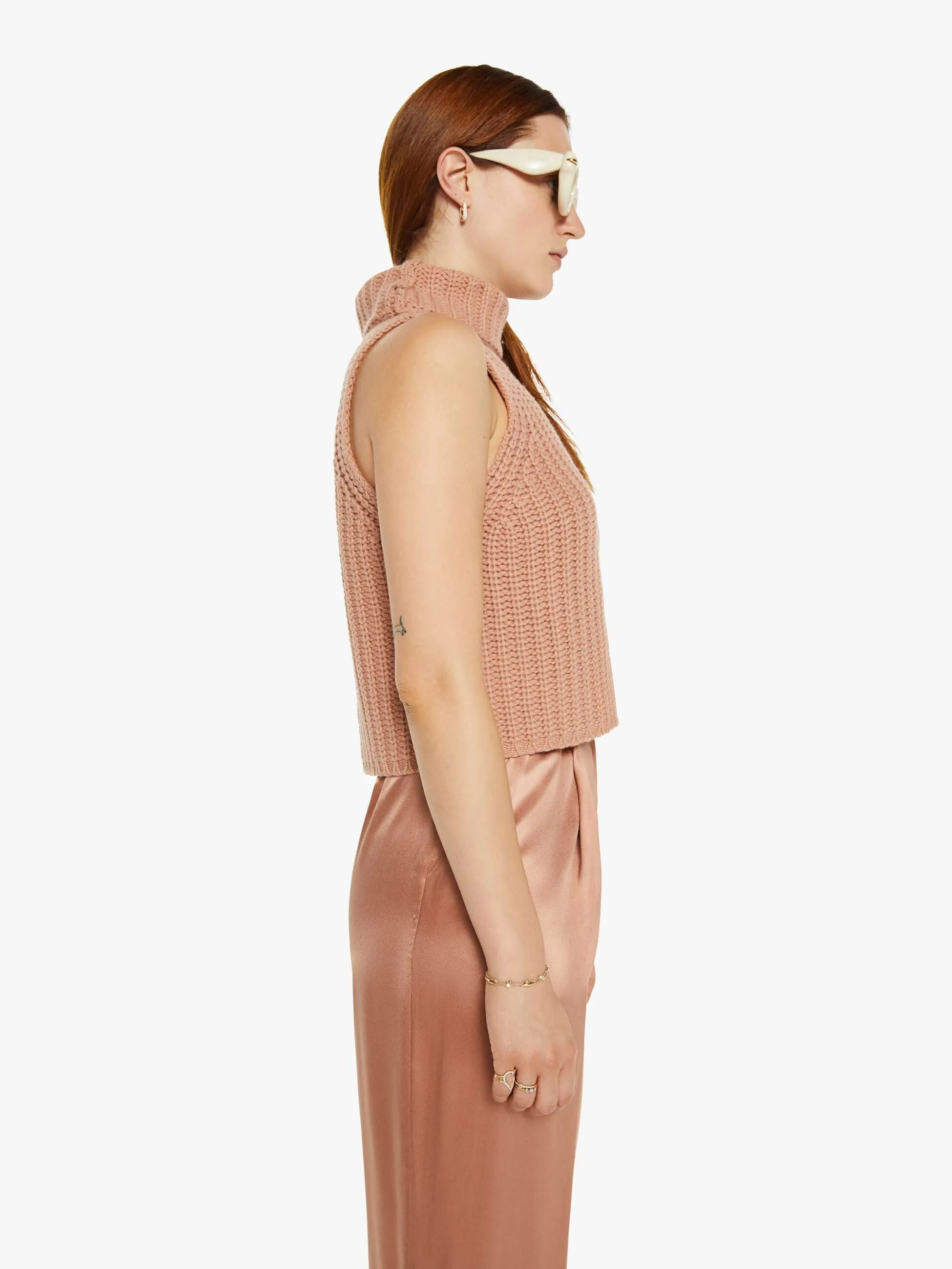 SABLYN Saige Cropped Turtleneck - Deep Apricot sold by MOTHER product image thumbnail 3