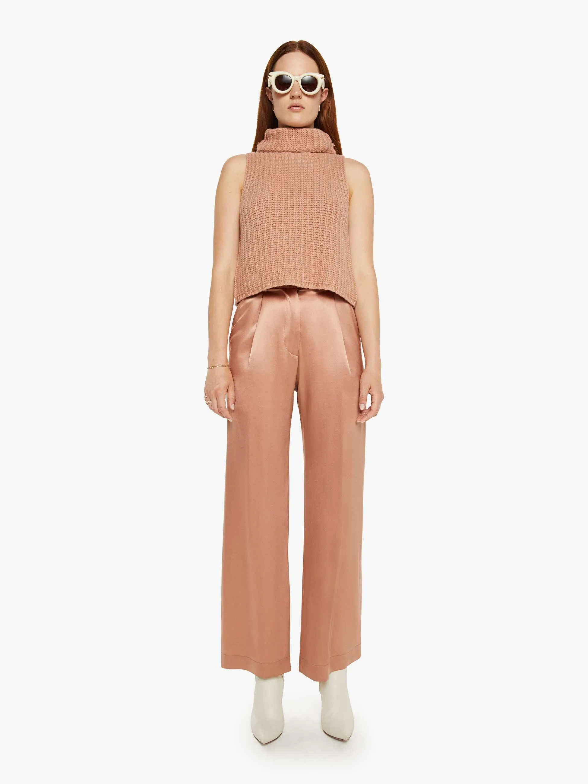SABLYN Saige Cropped Turtleneck - Deep Apricot sold by MOTHER product image thumbnail 5