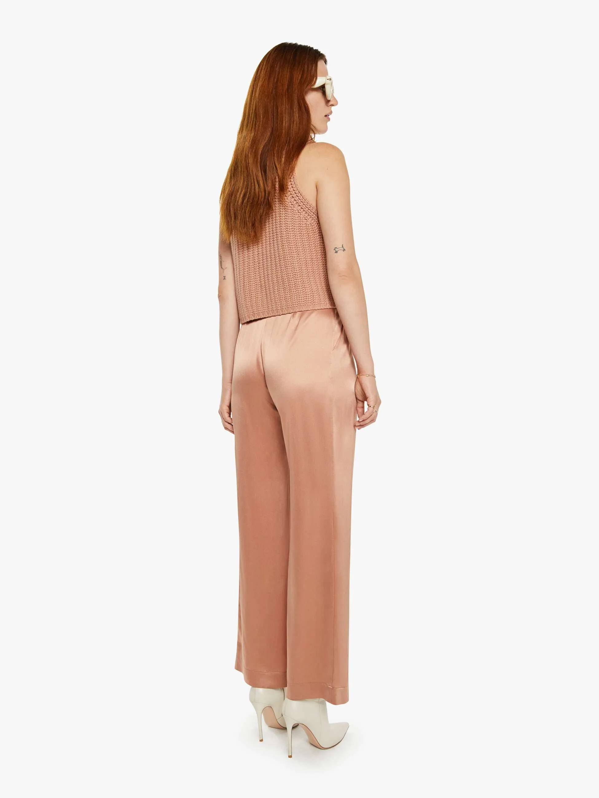 SABLYN Emerson High Rise Pleated Pant - Deep Apricot sold by MOTHER product image thumbnail 4