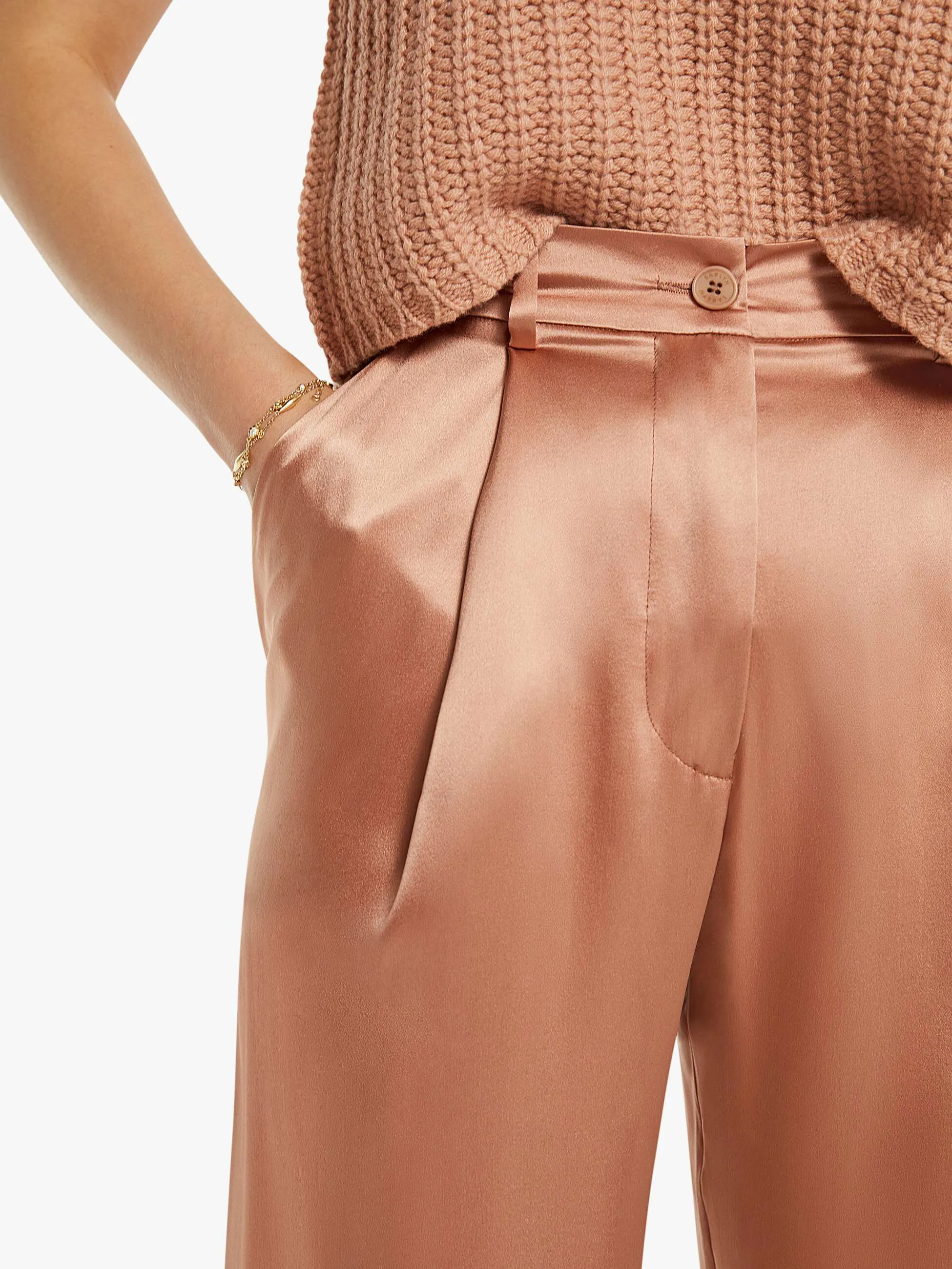SABLYN Emerson High Rise Pleated Pant - Deep Apricot sold by MOTHER product image thumbnail 5