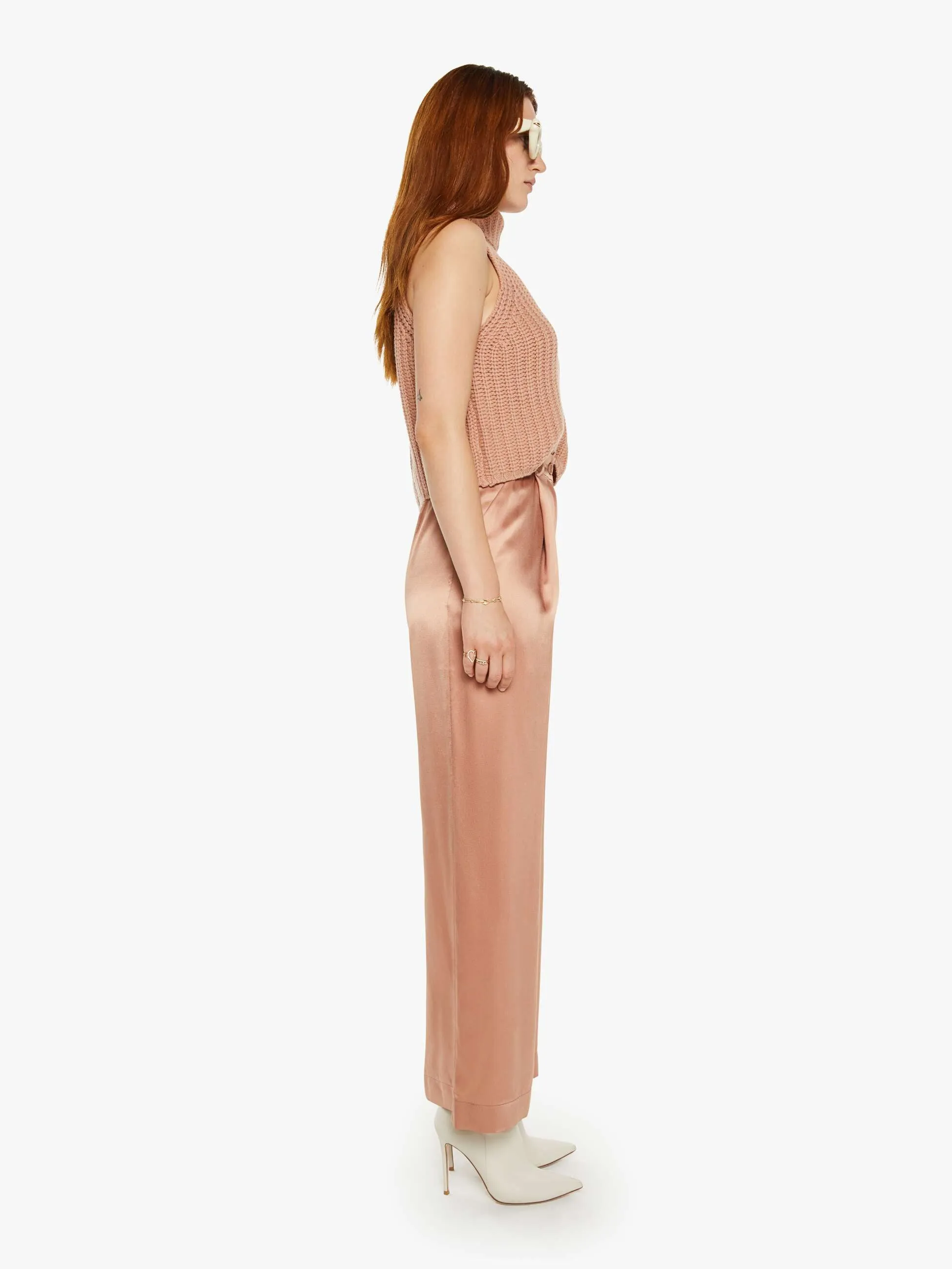 SABLYN Emerson High Rise Pleated Pant - Deep Apricot sold by MOTHER product image thumbnail 3