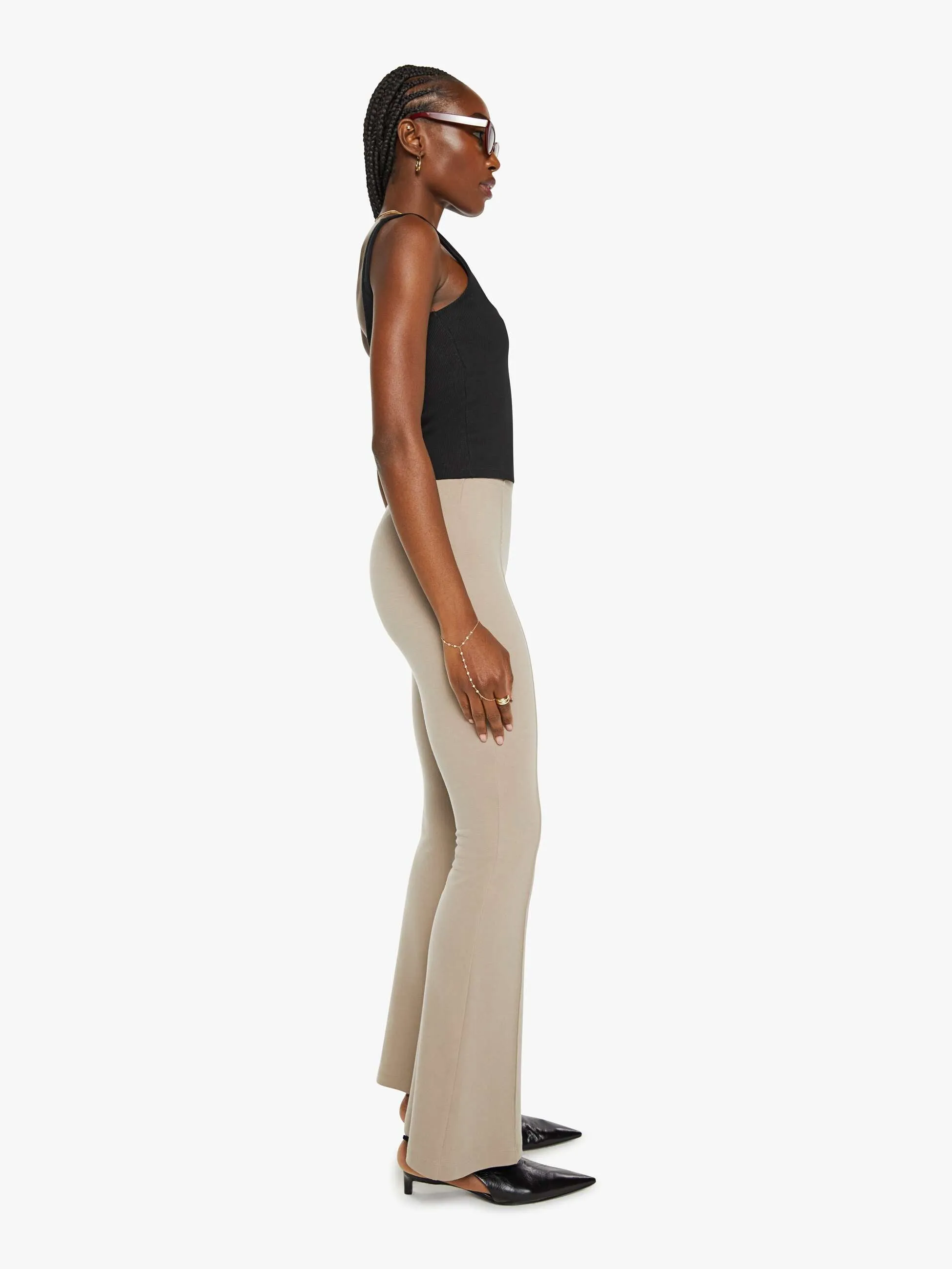 SABLYN Bailey High Rise Pintuck Flare Pant - Eco Gravel sold by MOTHER product image thumbnail 4
