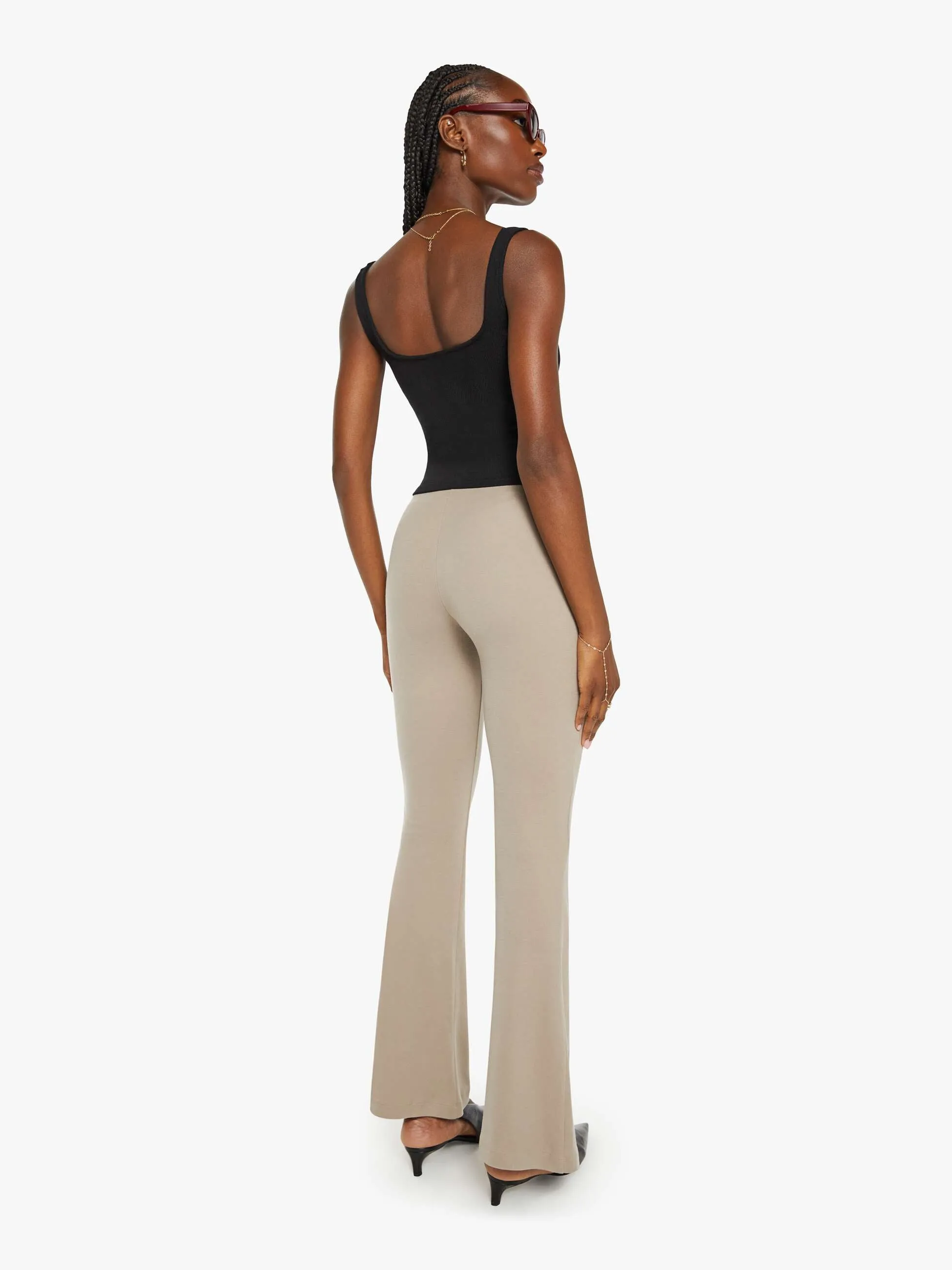 SABLYN Bailey High Rise Pintuck Flare Pant - Eco Gravel sold by MOTHER product image thumbnail 5