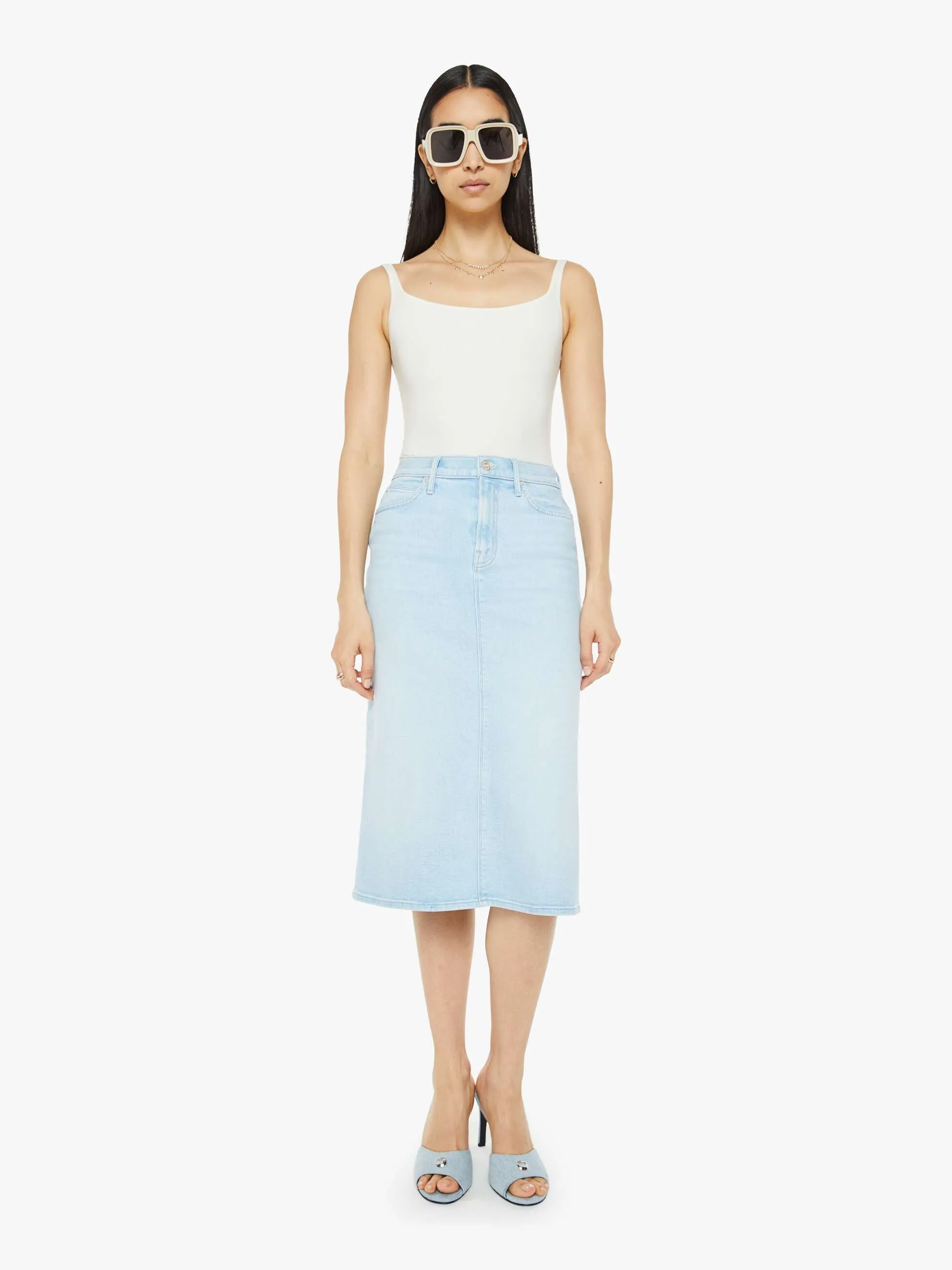 Swooner Straight A Midi Skirt - Yep. sold by MOTHER product image thumbnail 2