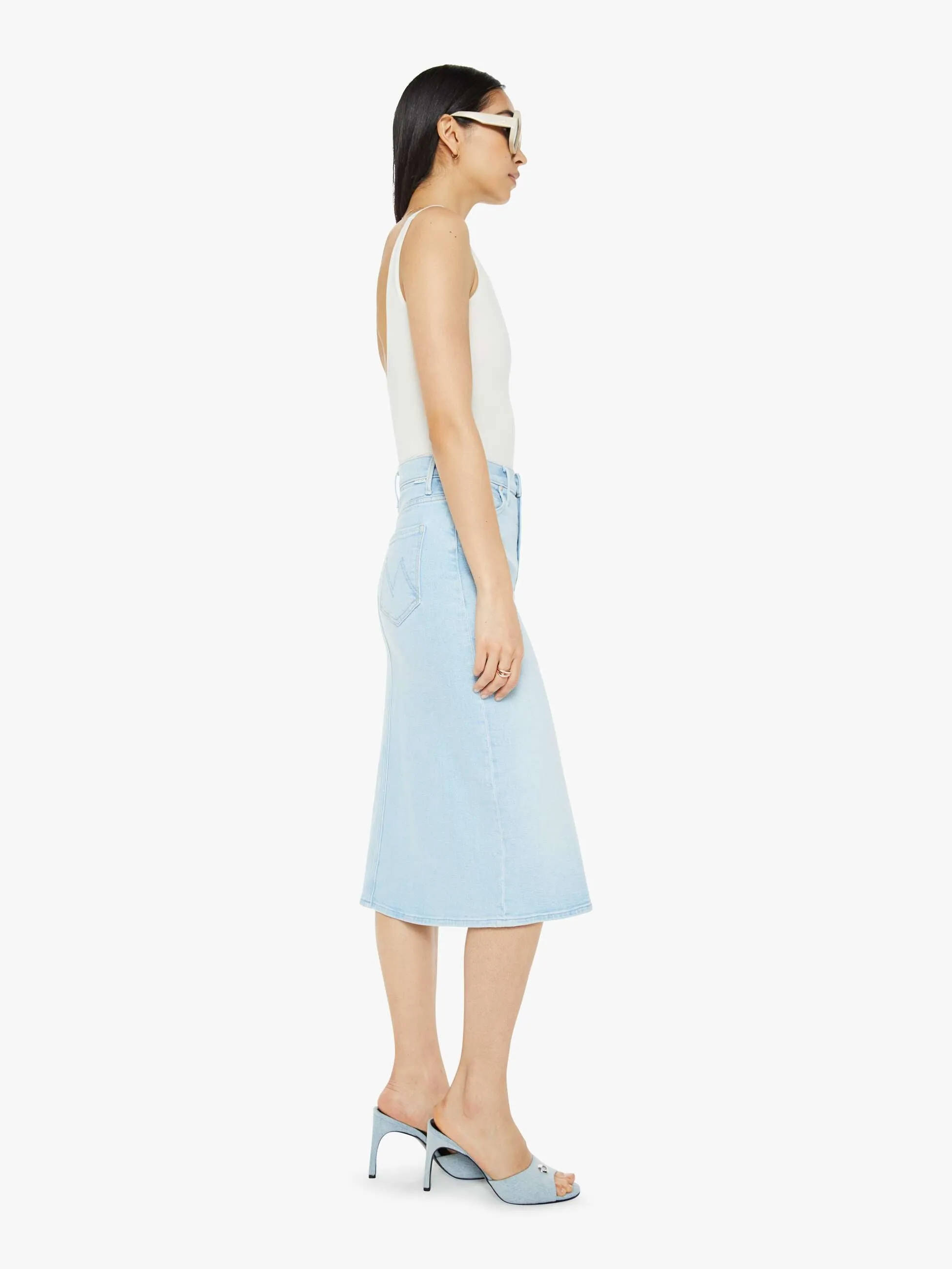Swooner Straight A Midi Skirt - Yep. sold by MOTHER product image thumbnail 3