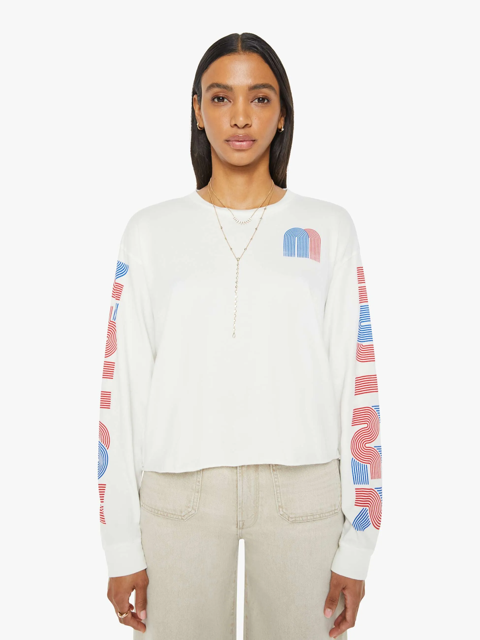 The L/S Slouchy Cutoff - Don't You See It? sold by MOTHER product image thumbnail 2