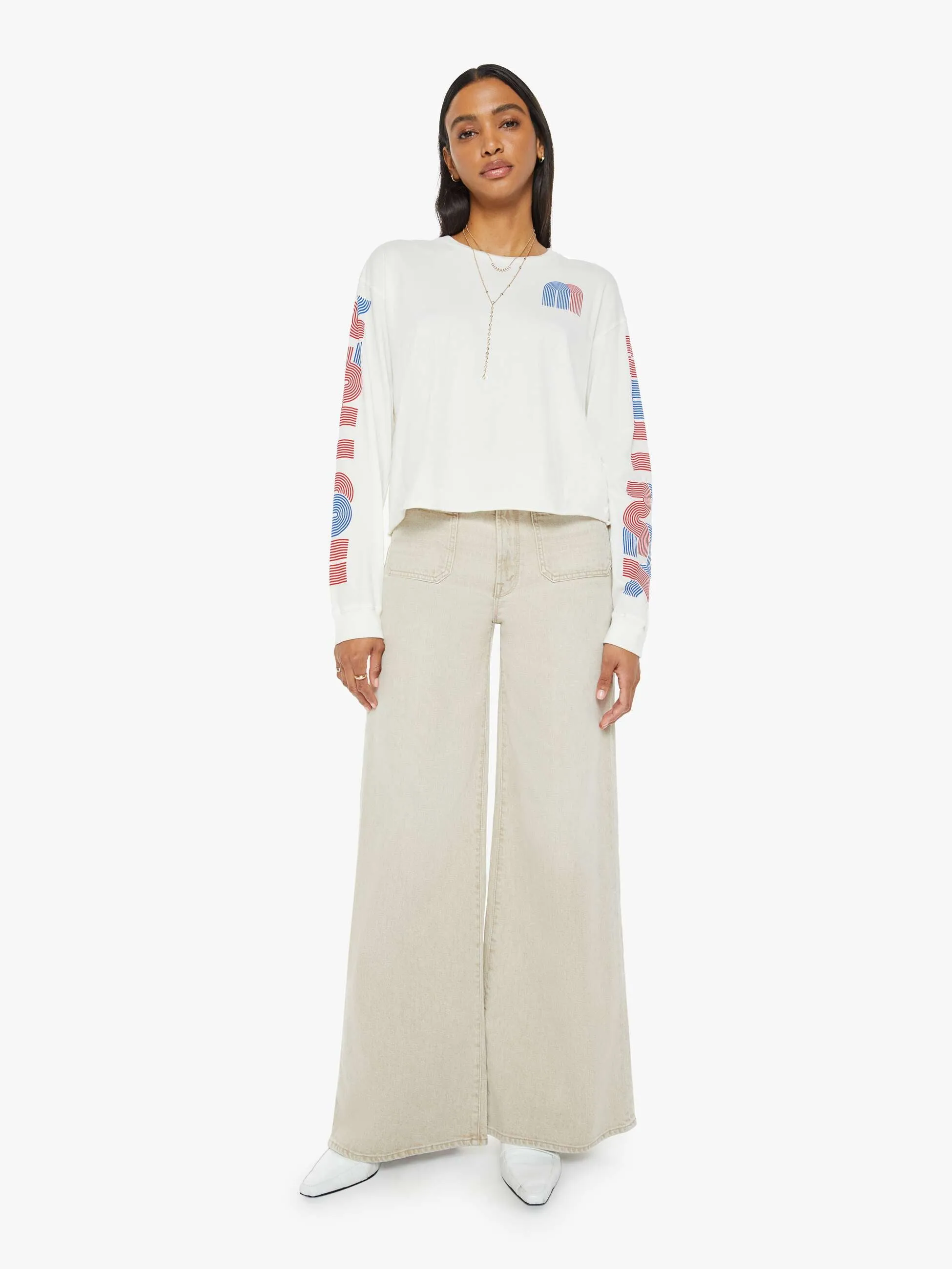 The L/S Slouchy Cutoff - Don't You See It? sold by MOTHER product image thumbnail 5
