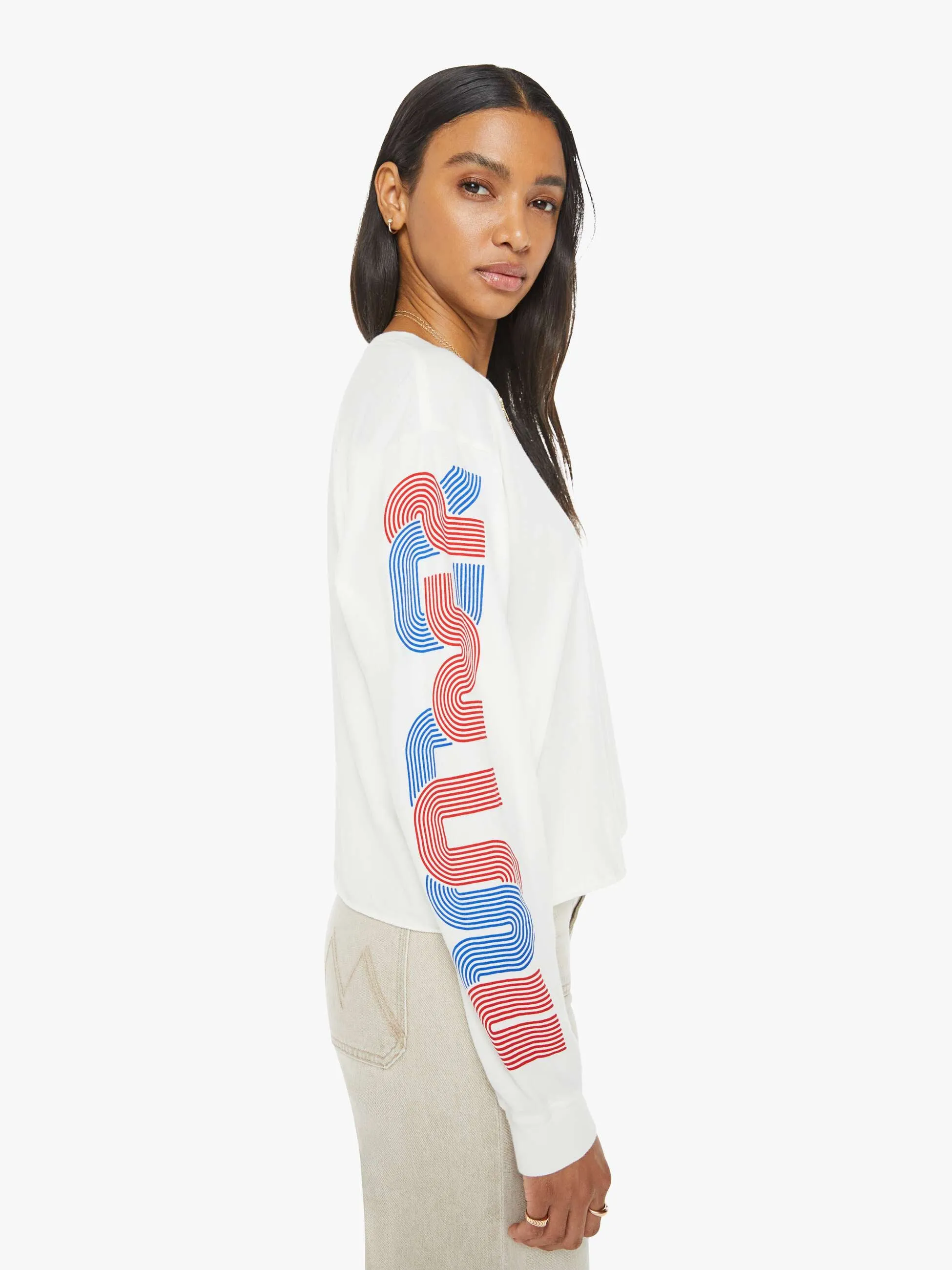 The L/S Slouchy Cutoff - Don't You See It? sold by MOTHER product image thumbnail 3