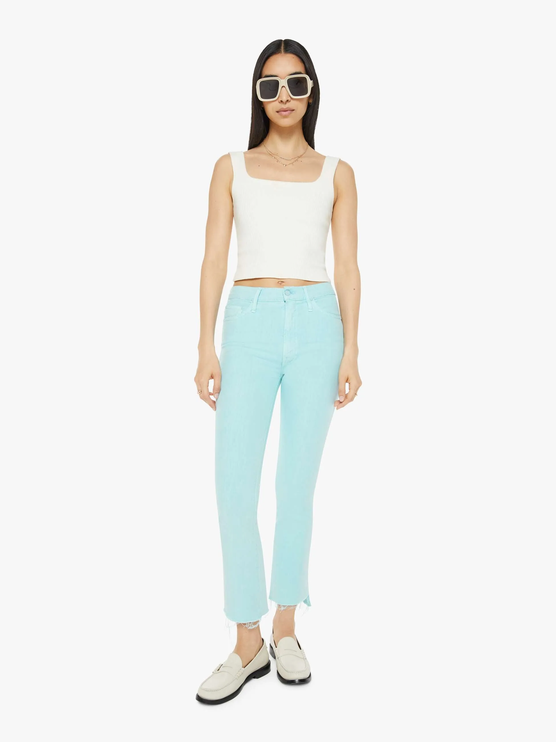 The Insider Crop Step Fray - Blue Glow sold by MOTHER product image thumbnail 2