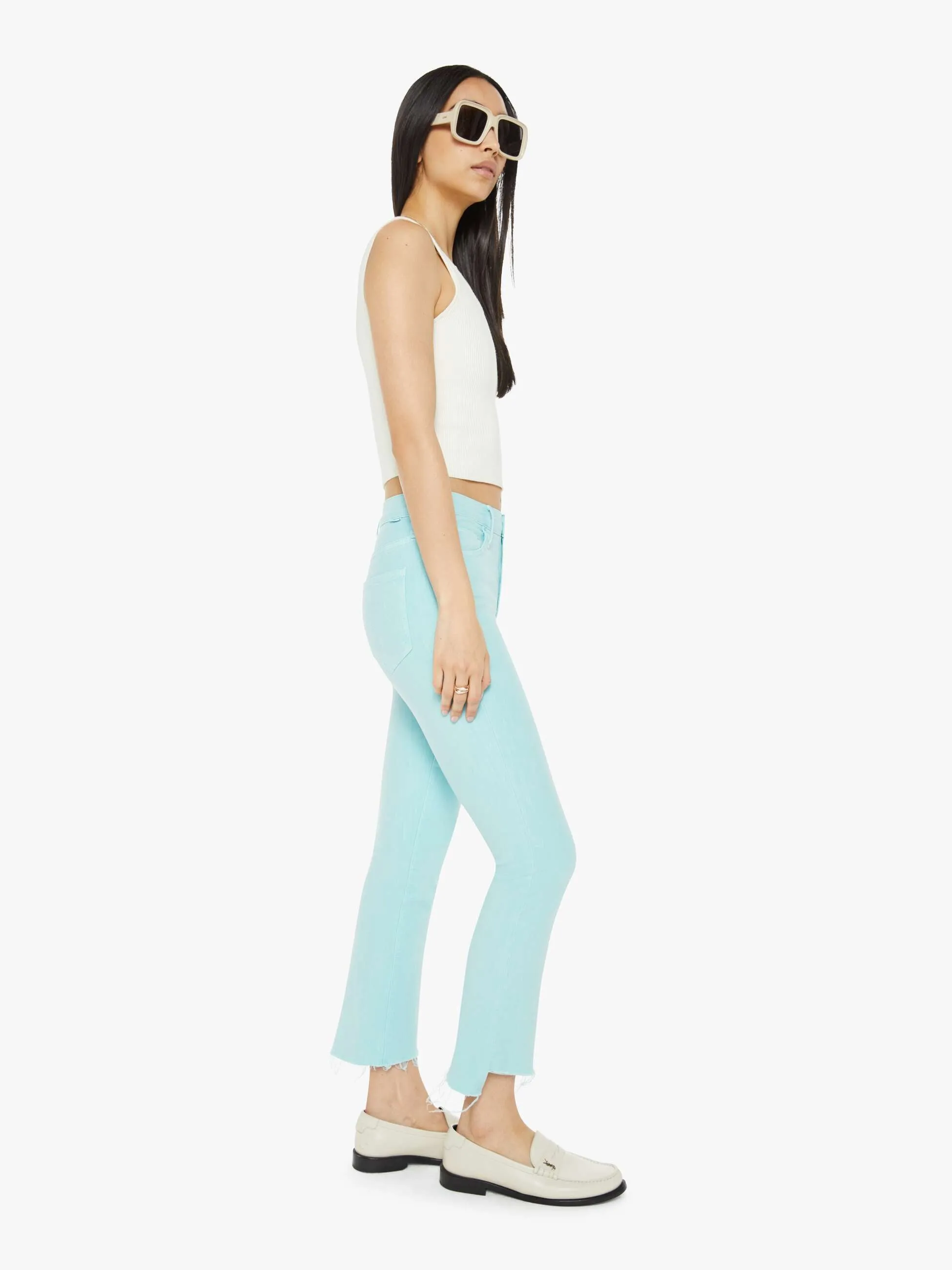 The Insider Crop Step Fray - Blue Glow sold by MOTHER product image thumbnail 3