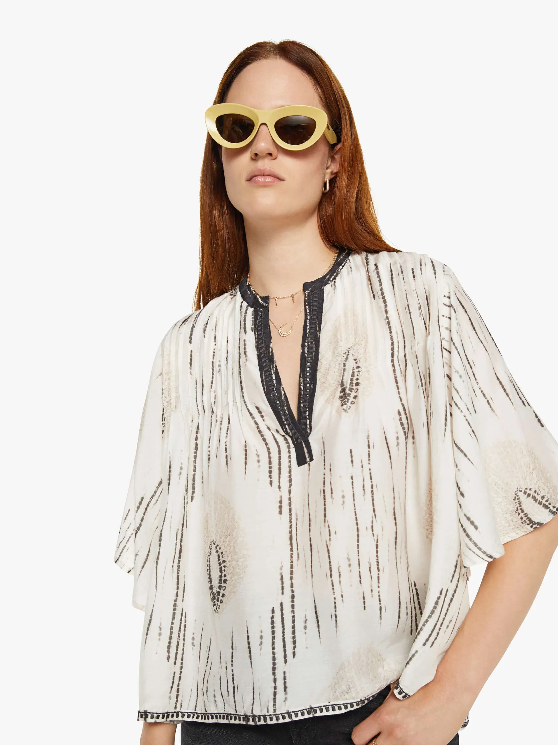 Maria Cher Emily Top - Ecru sold by MOTHER product image thumbnail 2