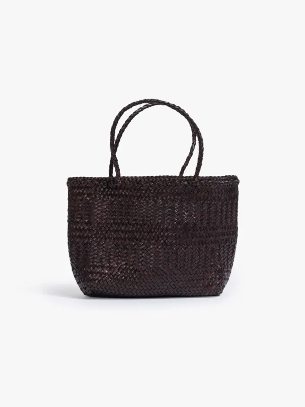 Basket Case Mini Leather Bag - Marrone Scuro sold by MOTHER