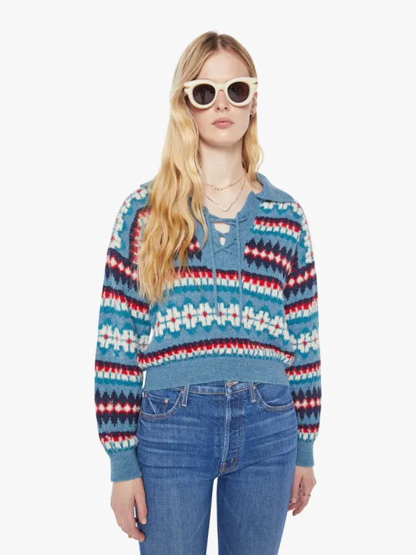 The Lace Up Pull Jumper - Oh Really? sold by MOTHER