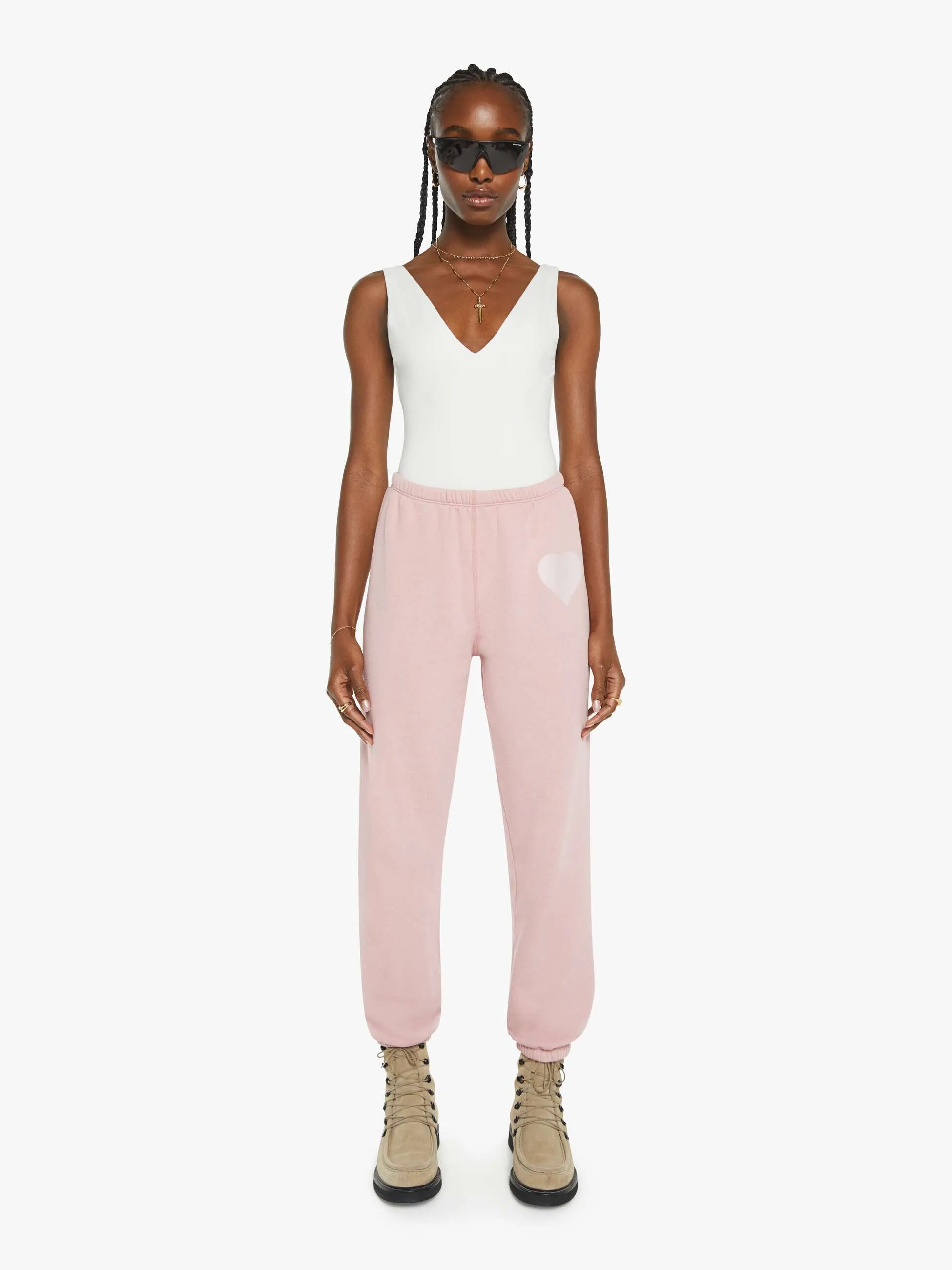 SPRWMN Heart Sweatpant - Camelia sold by MOTHER product image thumbnail 2