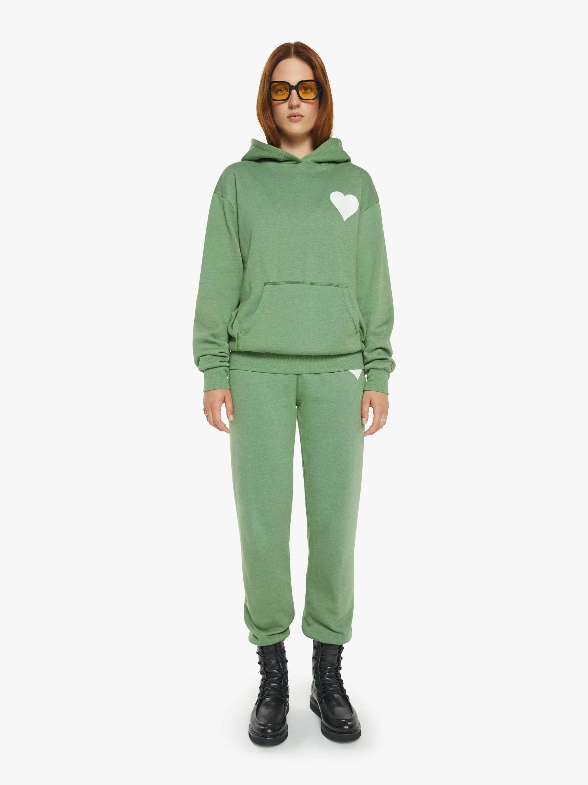 SPRWMN Heart Hoodie - Fern sold by MOTHER product image thumbnail 5