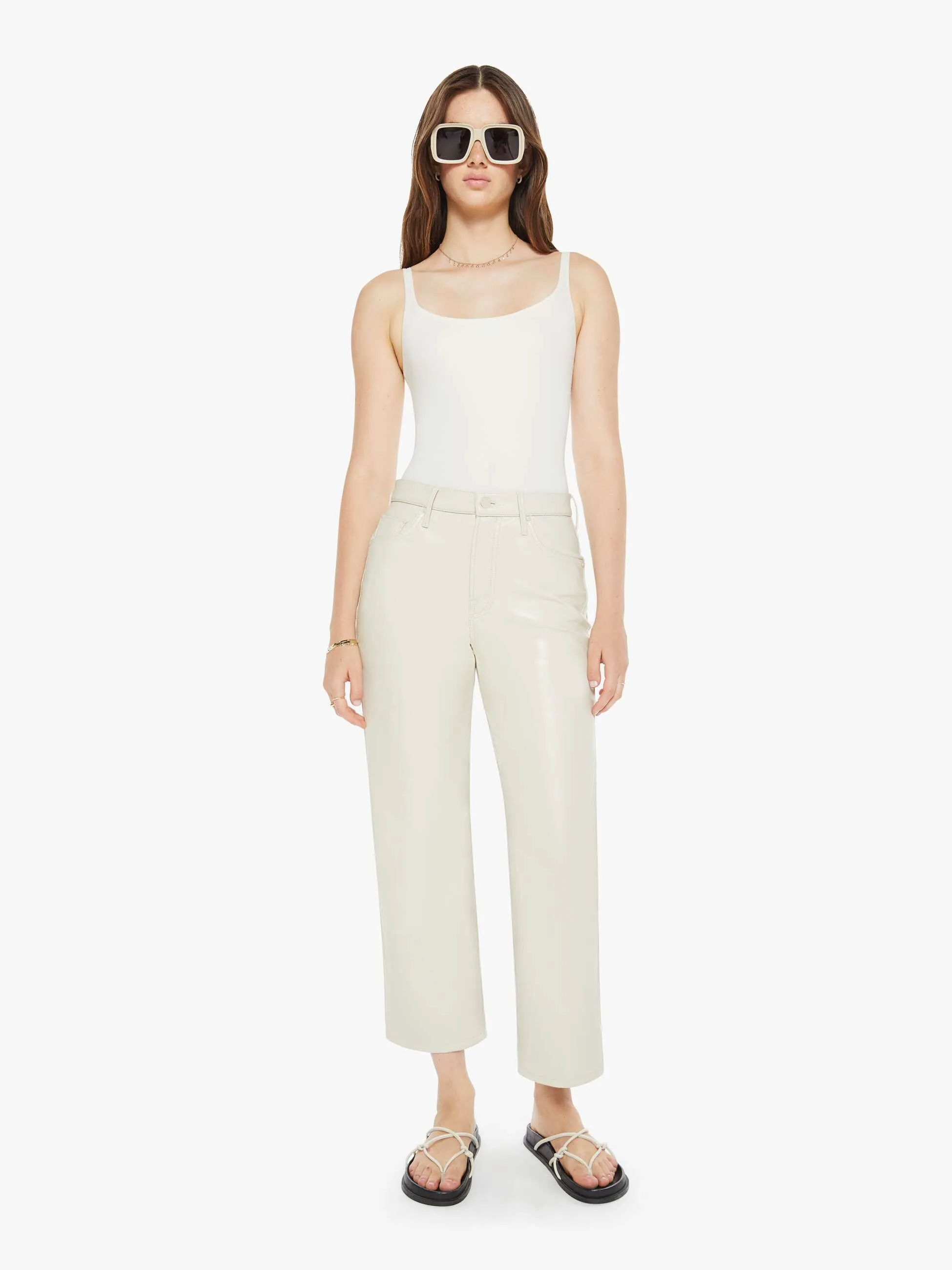 The Rambler Zip Ankle - Ivory sold by MOTHER