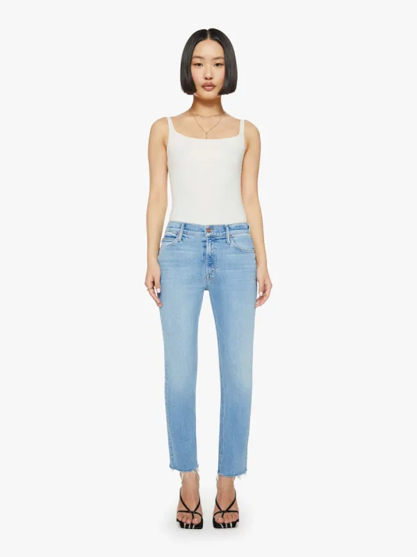 PETITES The Lil Mid Rise Dazzler Ankle Fray - Blessing In Disguise made by MOTHER