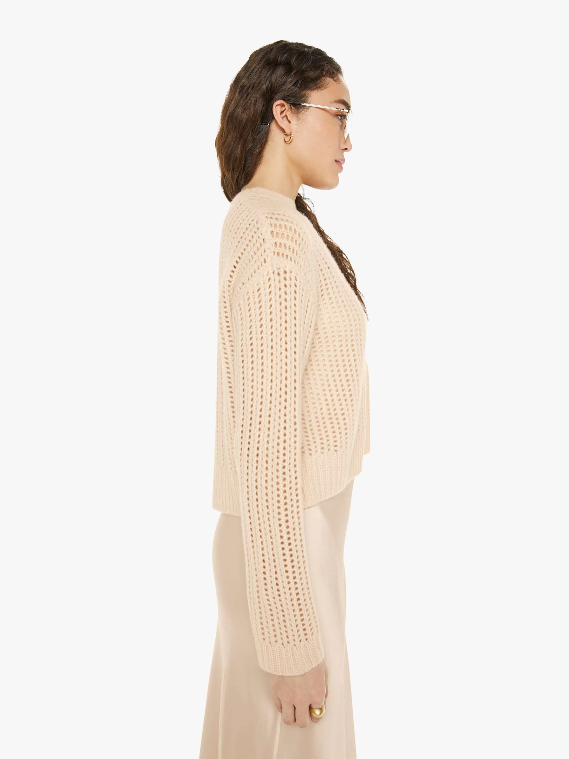 SABLYN Marci Long Relaxed Crewneck - Mallow sold by MOTHER product image thumbnail 3