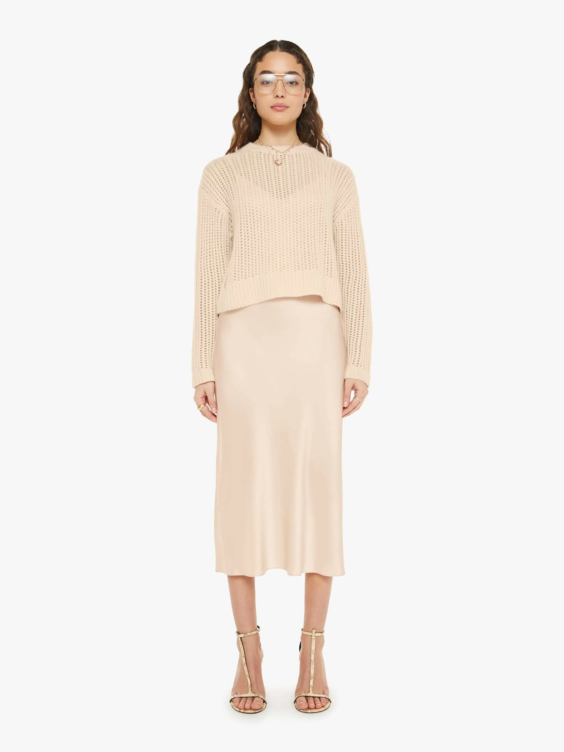 SABLYN Marci Long Relaxed Crewneck - Mallow sold by MOTHER product image thumbnail 5