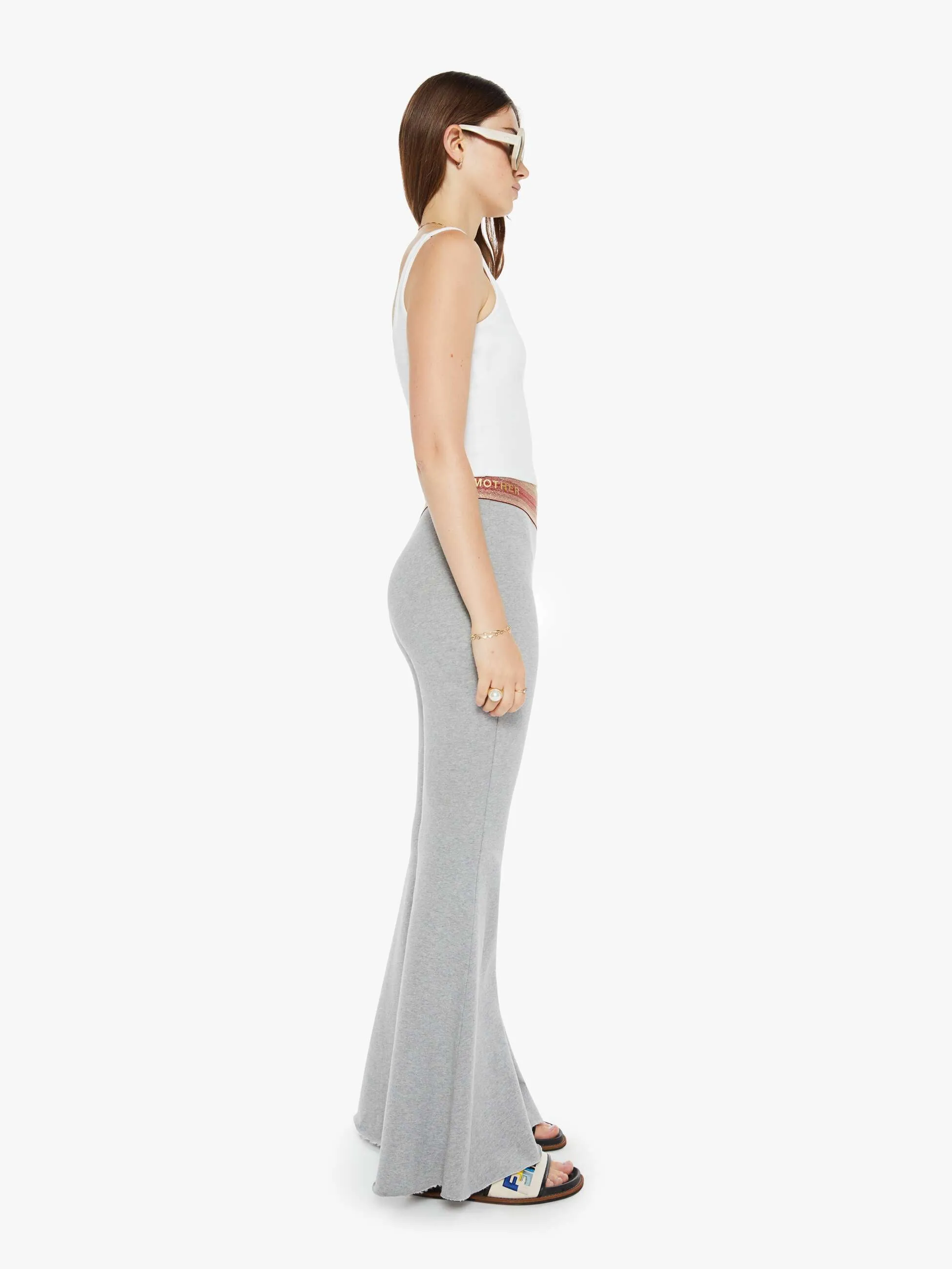 The Exposed Elastic Flare Pant - MOTHER Sparkle sold by MOTHER product image thumbnail 3