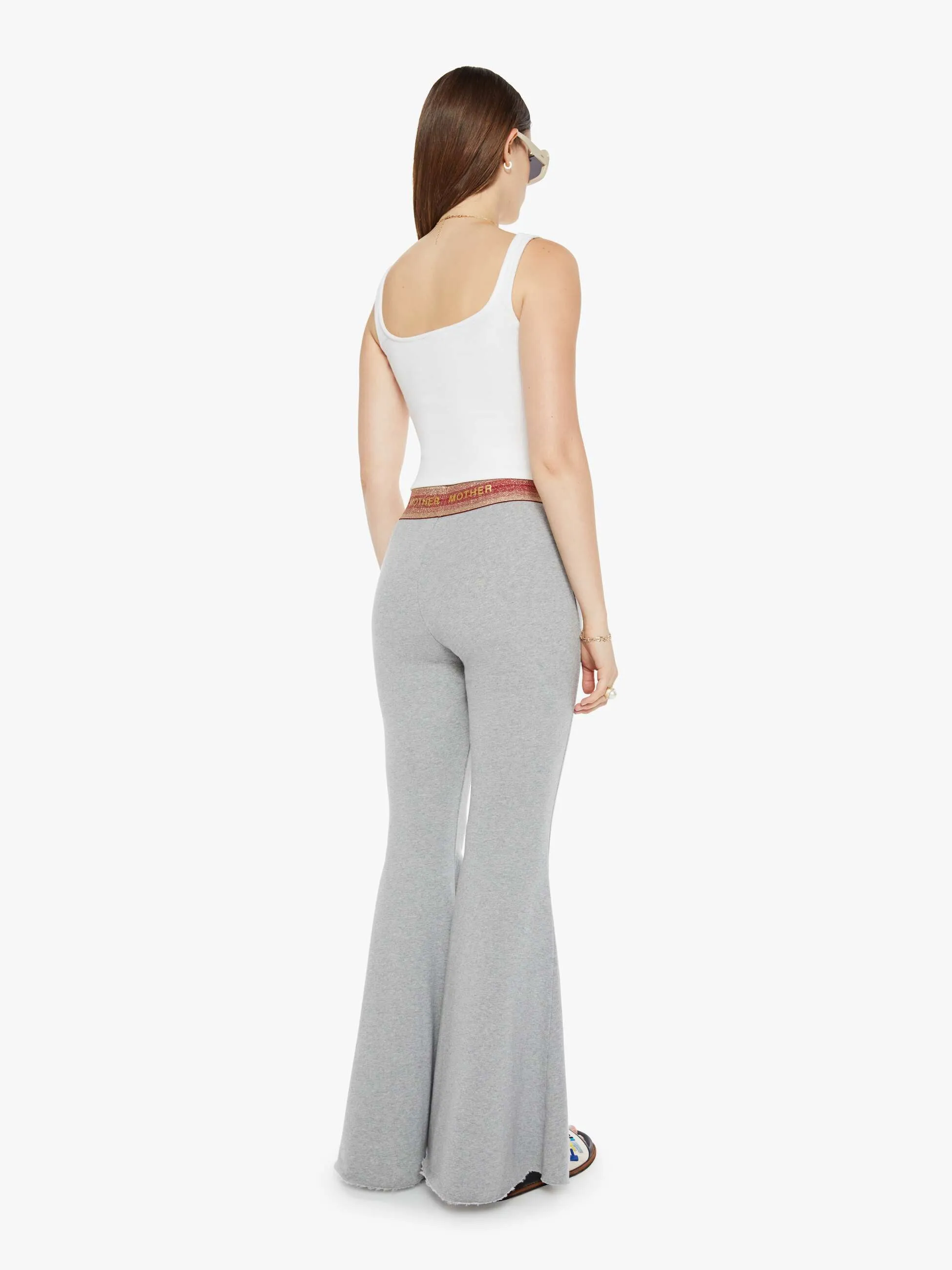 The Exposed Elastic Flare Pant - MOTHER Sparkle sold by MOTHER product image thumbnail 4