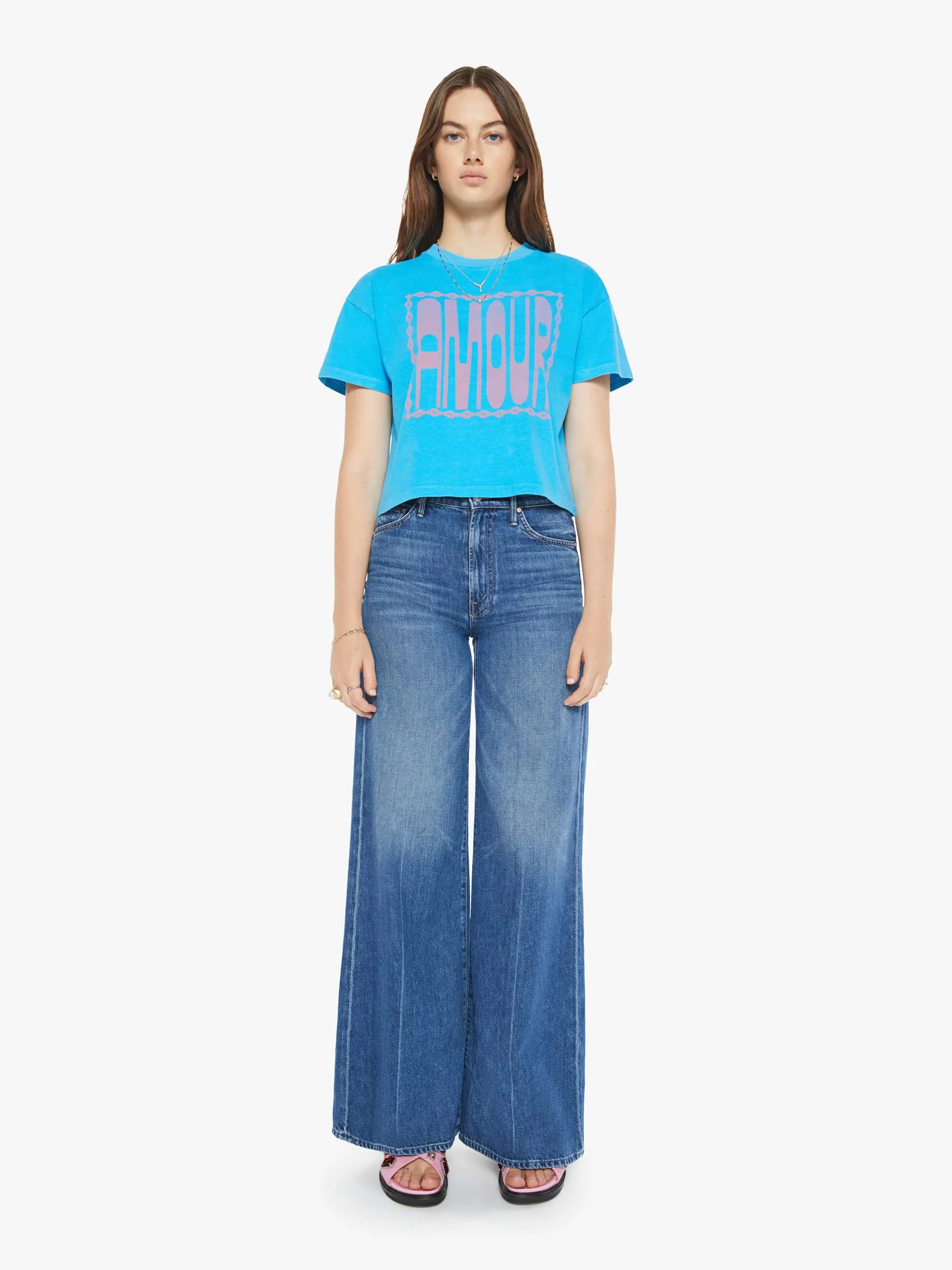 The Grab Bag Crop Tee - Amour sold by MOTHER product image thumbnail 5