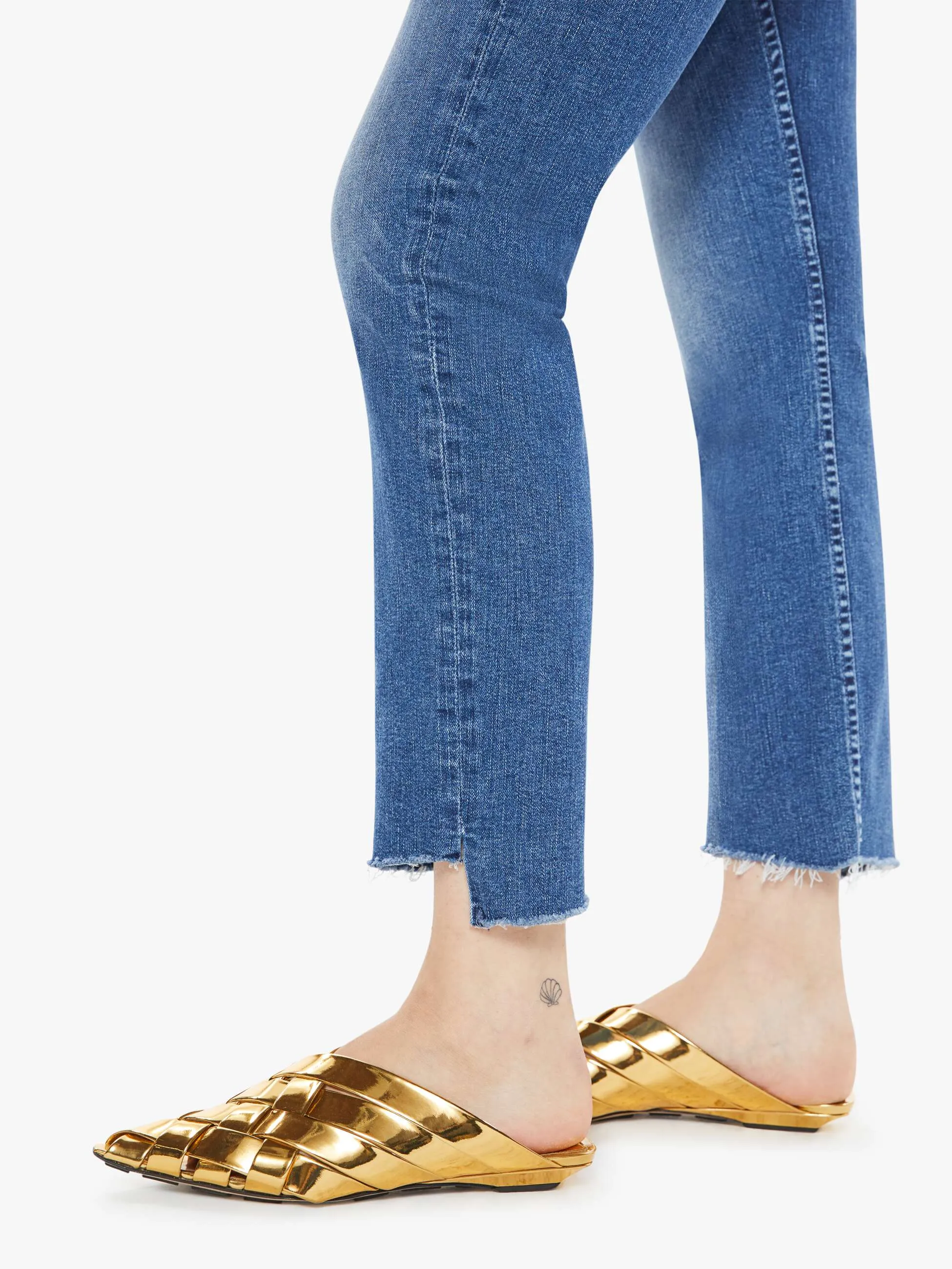 High Waisted Rider Ankle Step Fray - Over The Top sold by MOTHER product image thumbnail 5