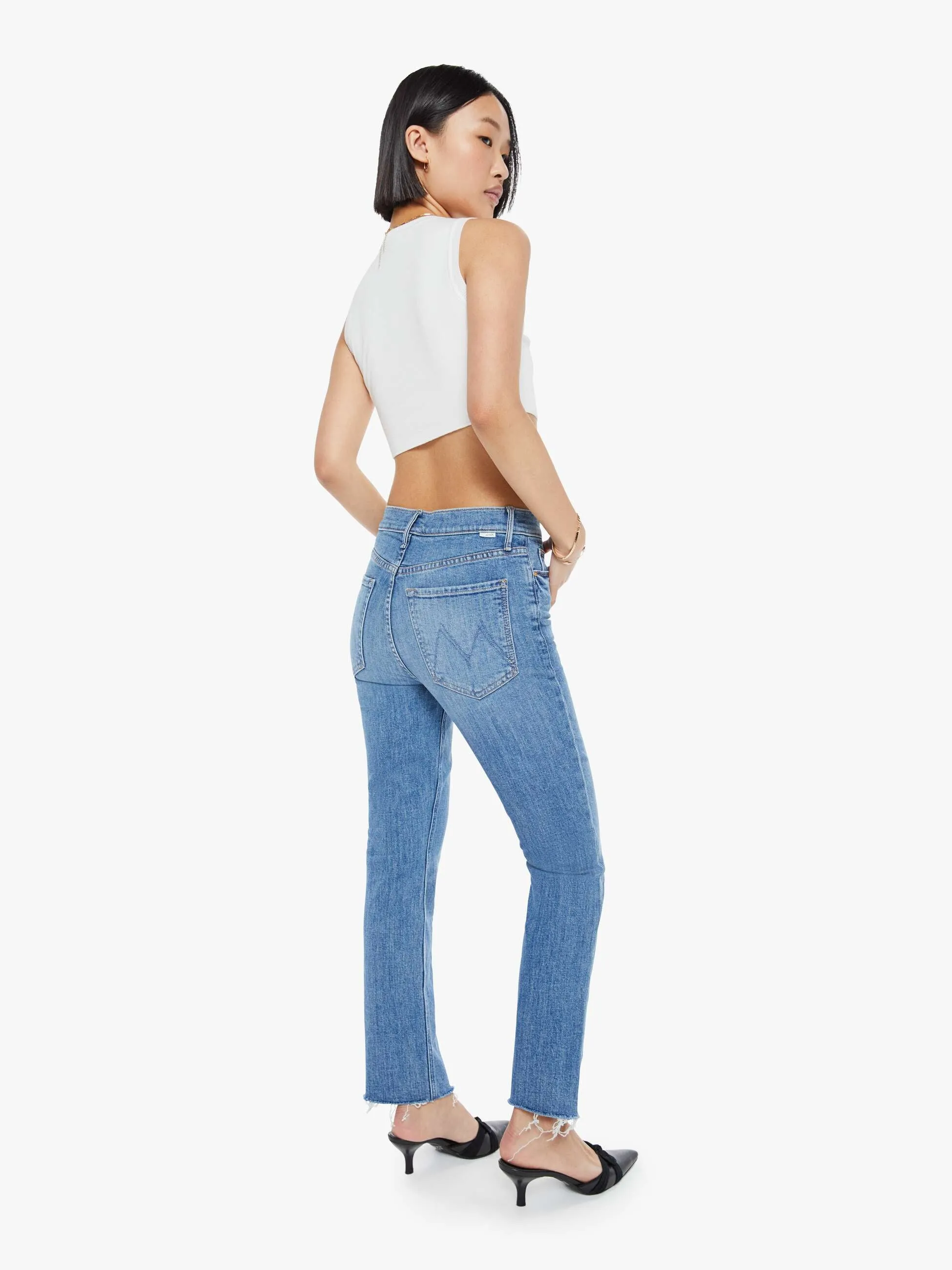 PETITES The Lil Pixie Dazzler Ankle Fray - Boogie Down sold by MOTHER product image thumbnail 4