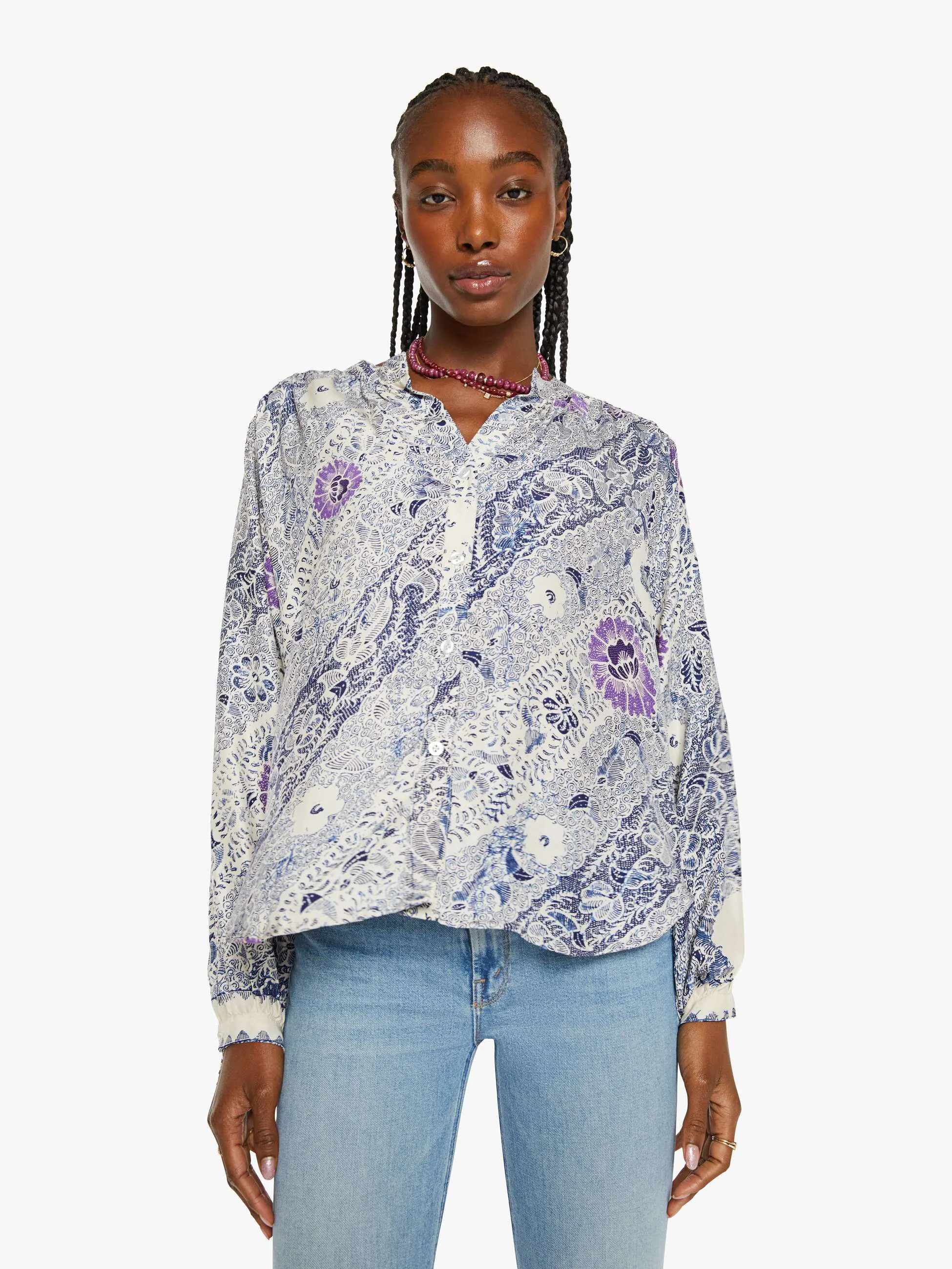 Natalie Martin Tolan Shirt - Fly Peacock Fly sold by MOTHER product image thumbnail 2