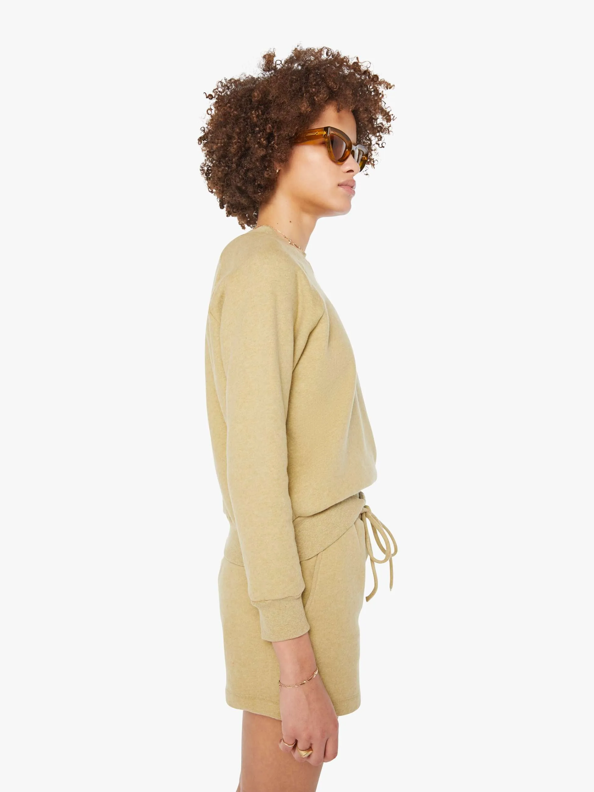 SPRWMN L/S Raglan Sweater - Pistachio Melange sold by MOTHER product image thumbnail 3