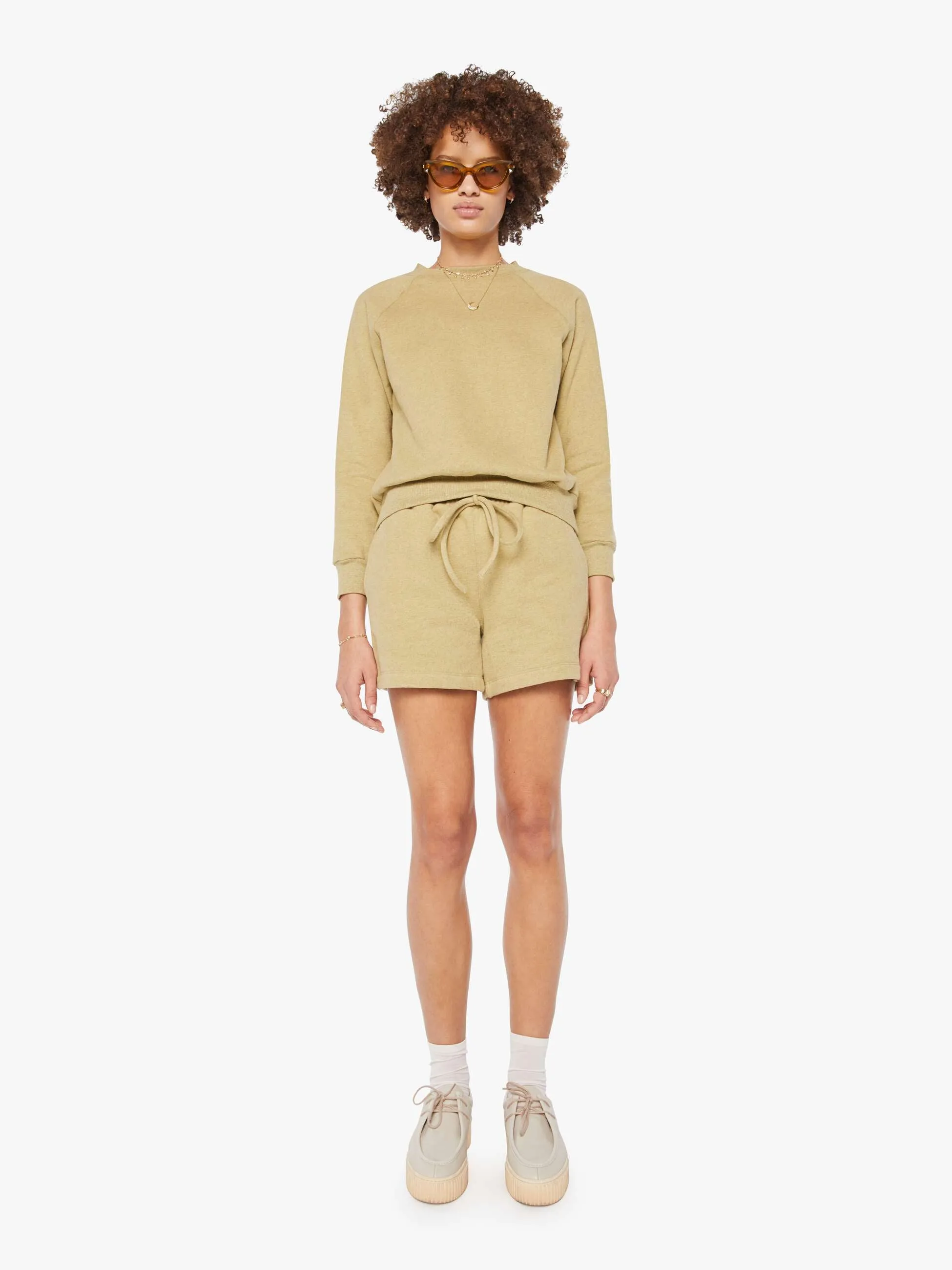 SPRWMN L/S Raglan Sweater - Pistachio Melange sold by MOTHER product image thumbnail 5
