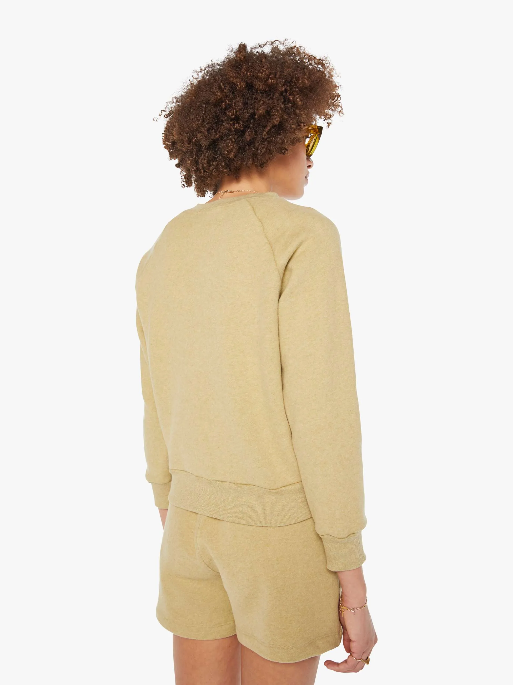 SPRWMN L/S Raglan Sweater - Pistachio Melange sold by MOTHER product image thumbnail 4