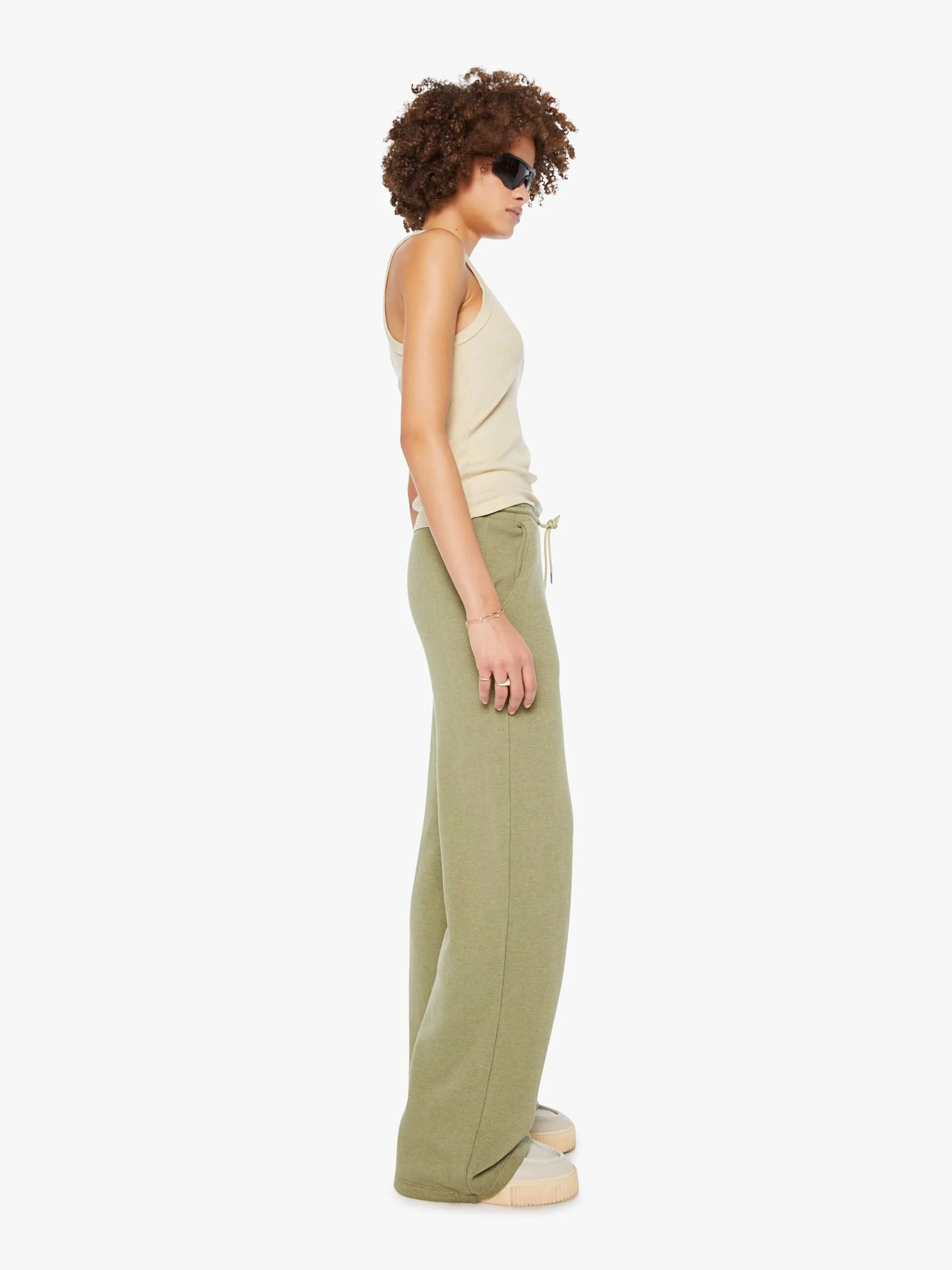 SPRWMN Baggy Sweatpants - Basil sold by MOTHER product image thumbnail 3