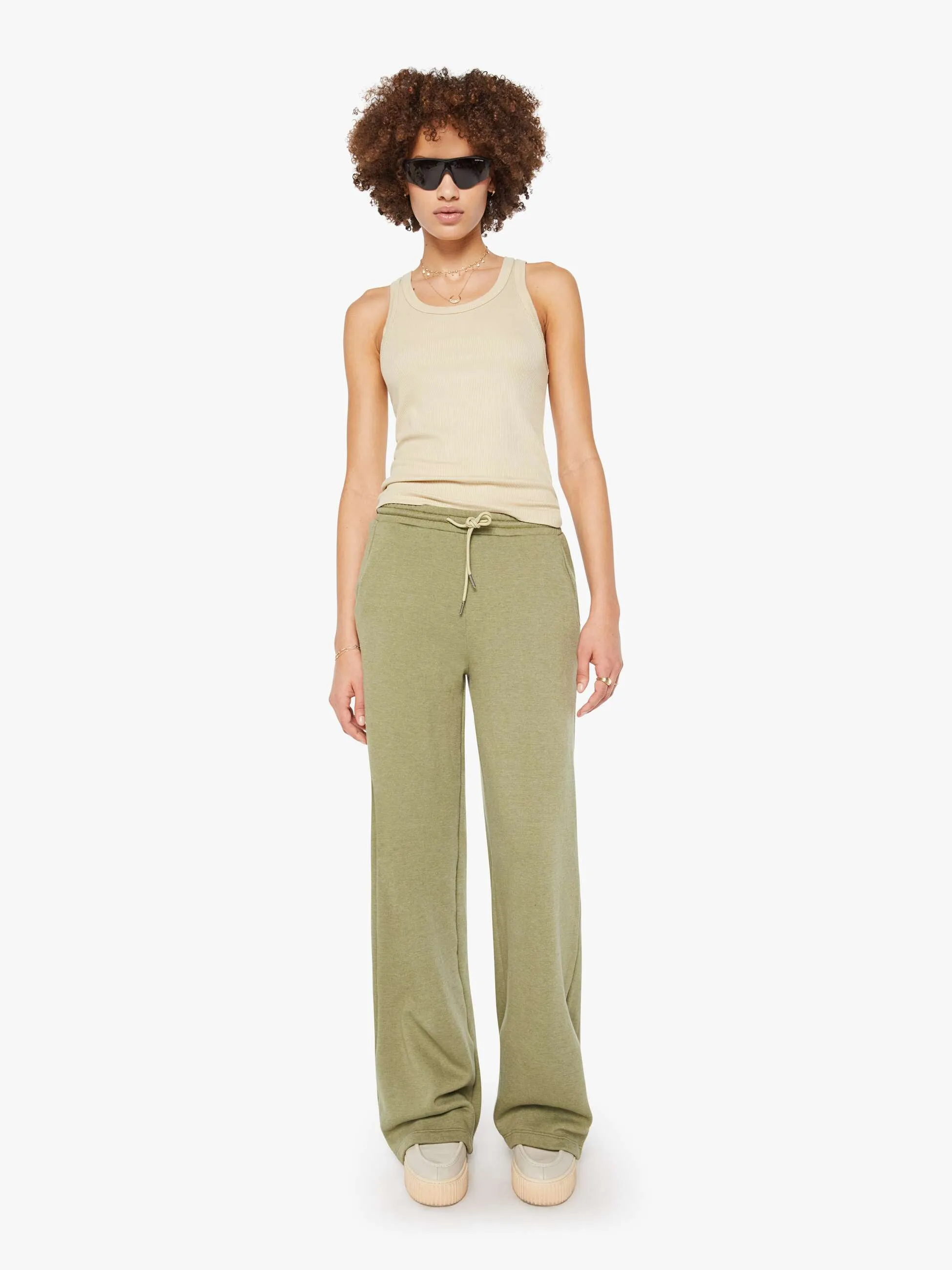 SPRWMN Baggy Sweatpants - Basil sold by MOTHER product image thumbnail 2